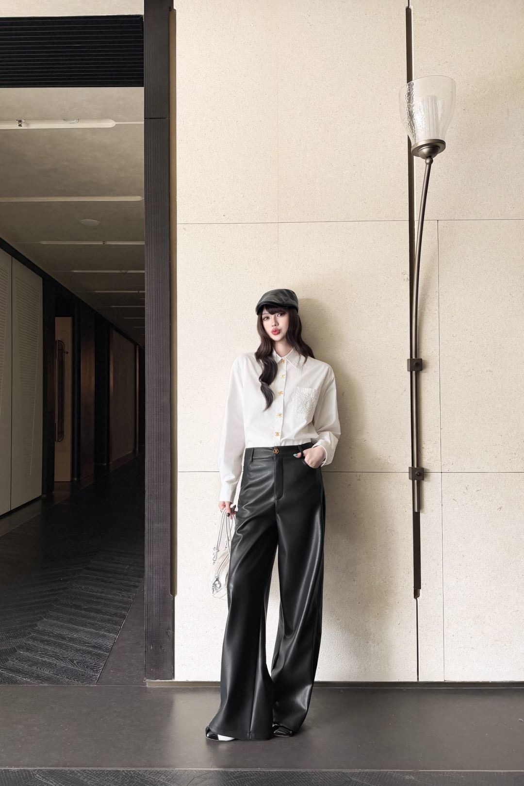 Chan 26fw pu pants