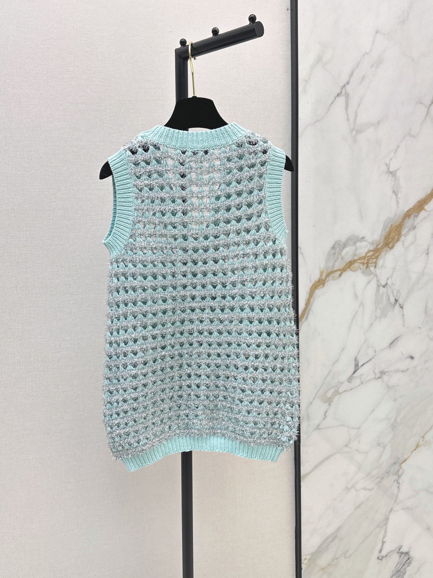 Chan 26fw hollow knit vest