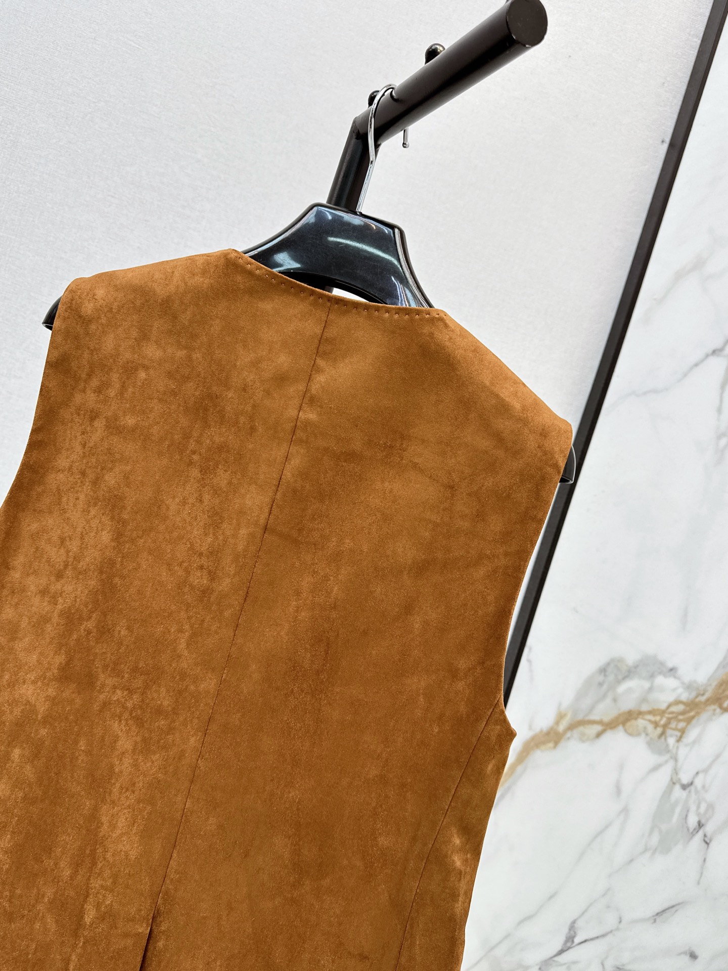 Sain 26fw suede-fleece vest jacket