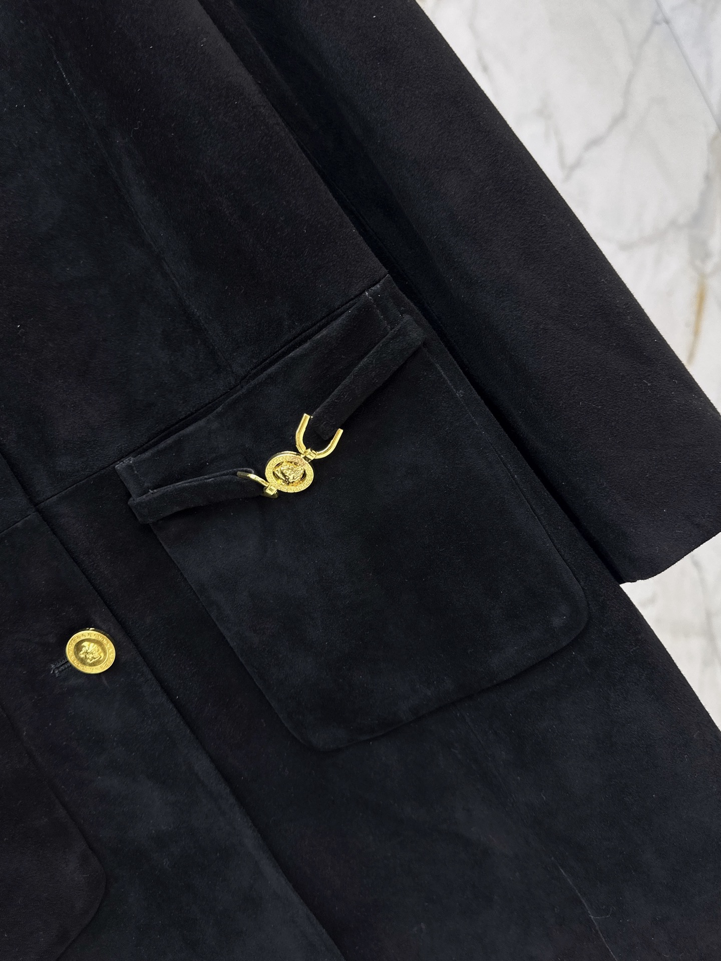 Ver 26fw suede long jacket