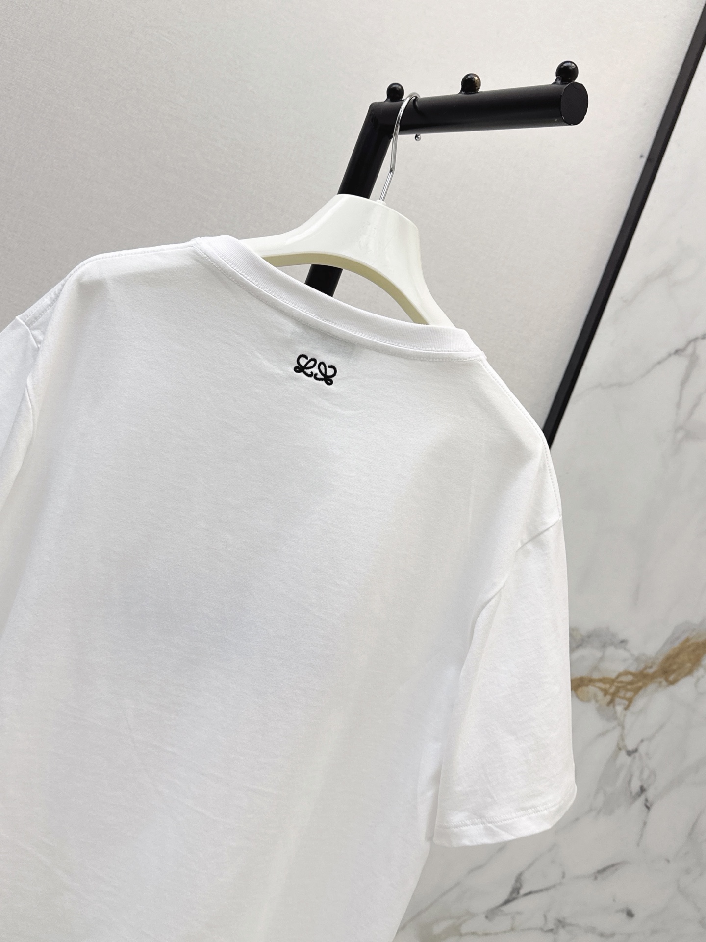 Loe 26ss print embroidery t-shirt