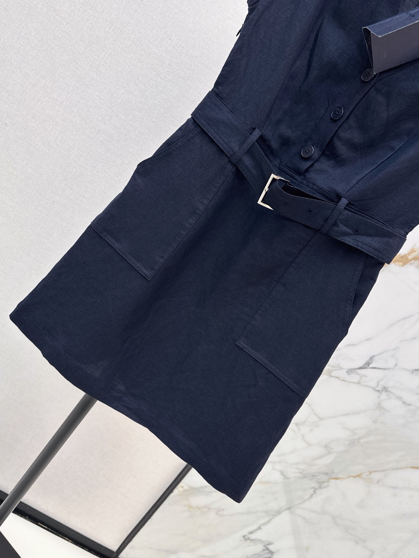 Pra 26ss sleeveless linen dress