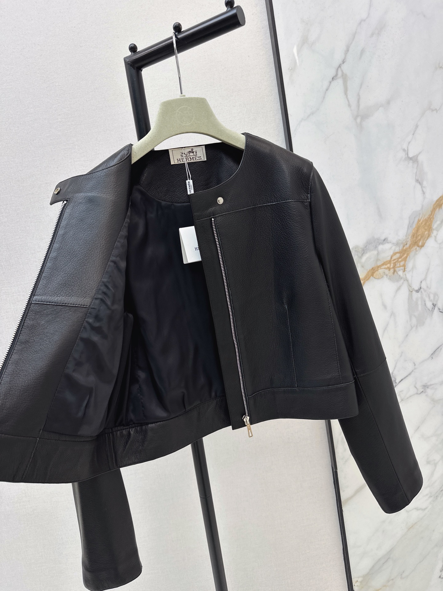 Her 26fw leather jacket