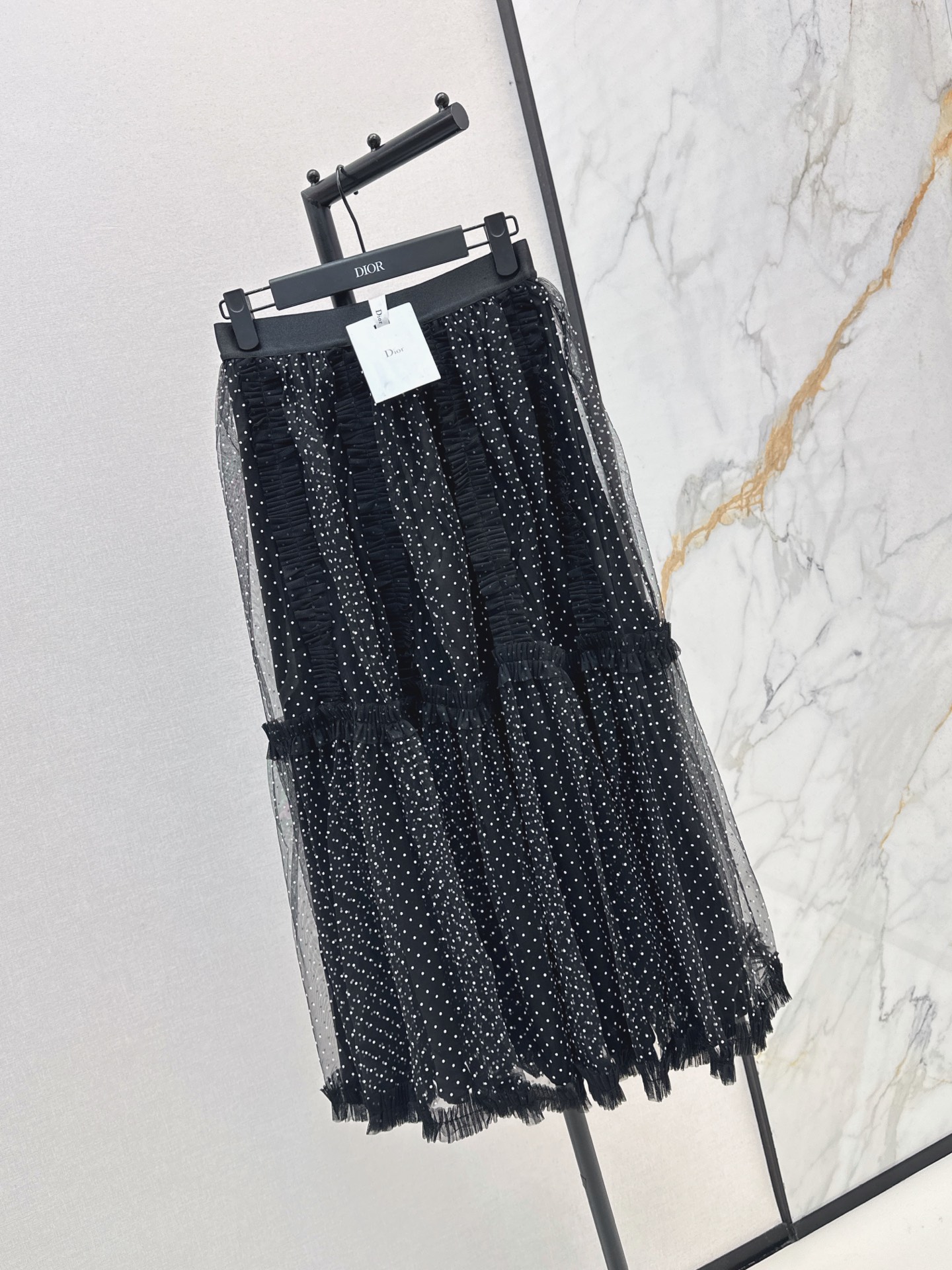 CD 26fw pokla dots mesh skirt