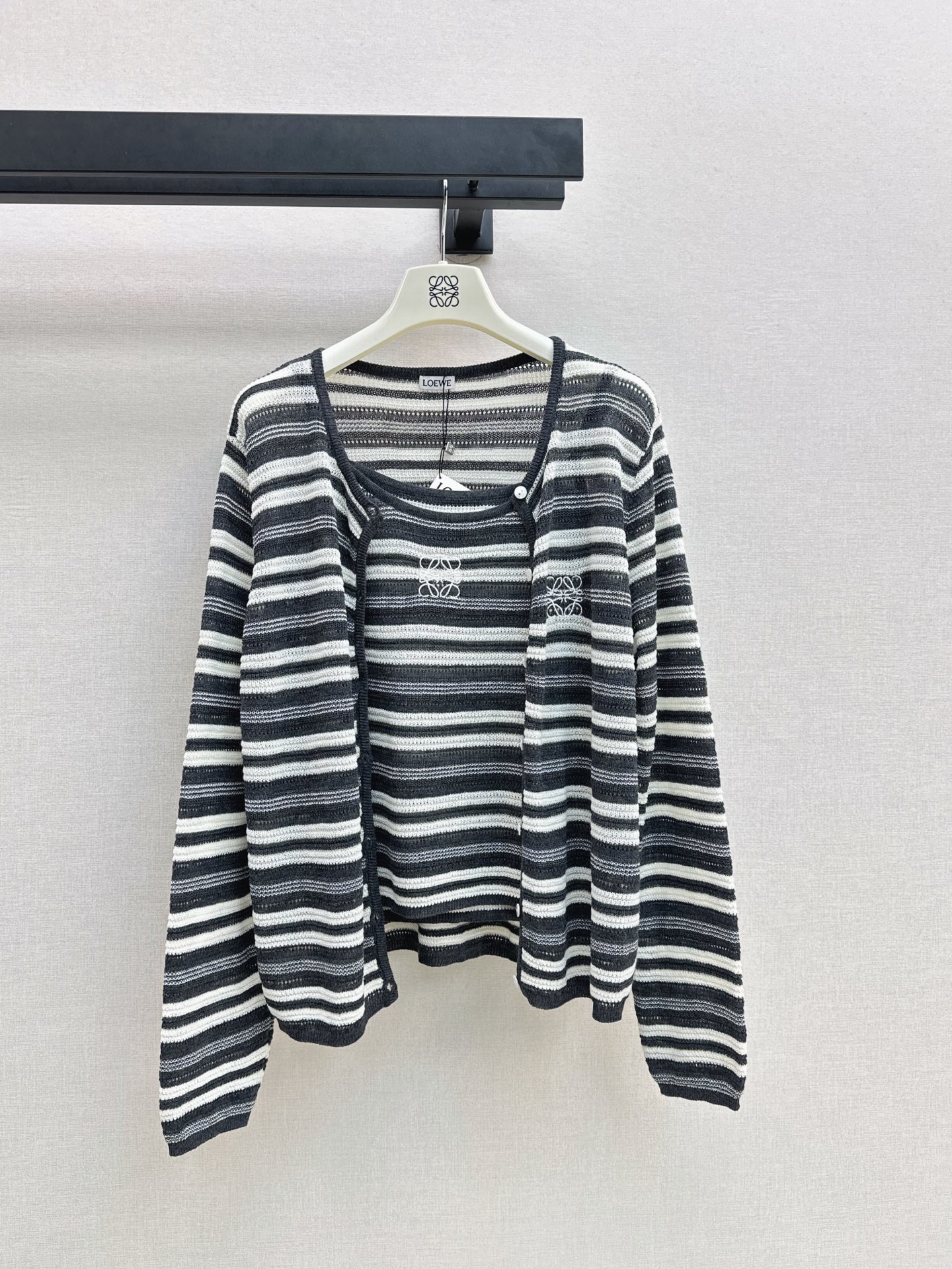 Loe 26fw knit vest cardigan sets