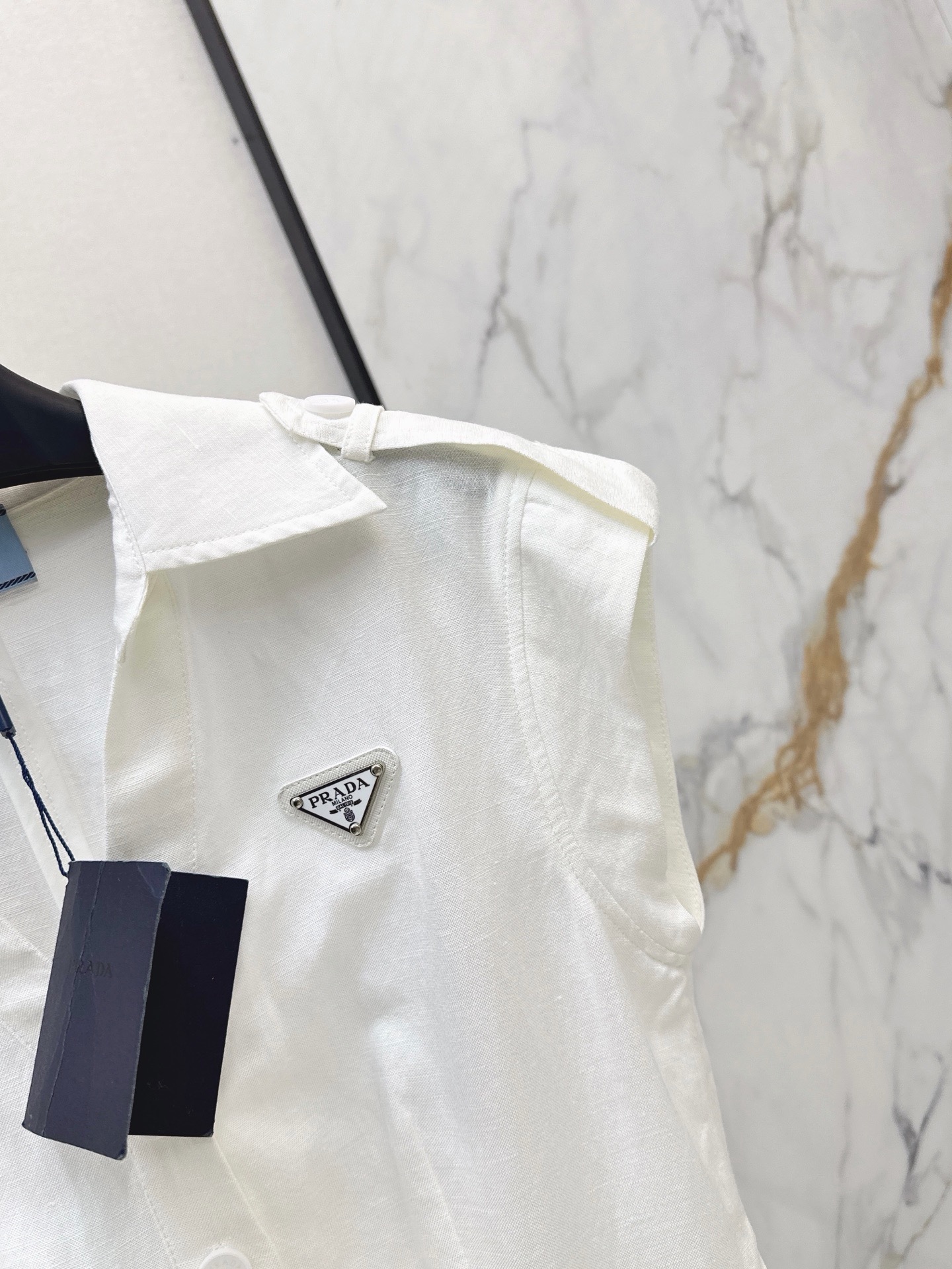 Pra 26ss sleeveless linen dress