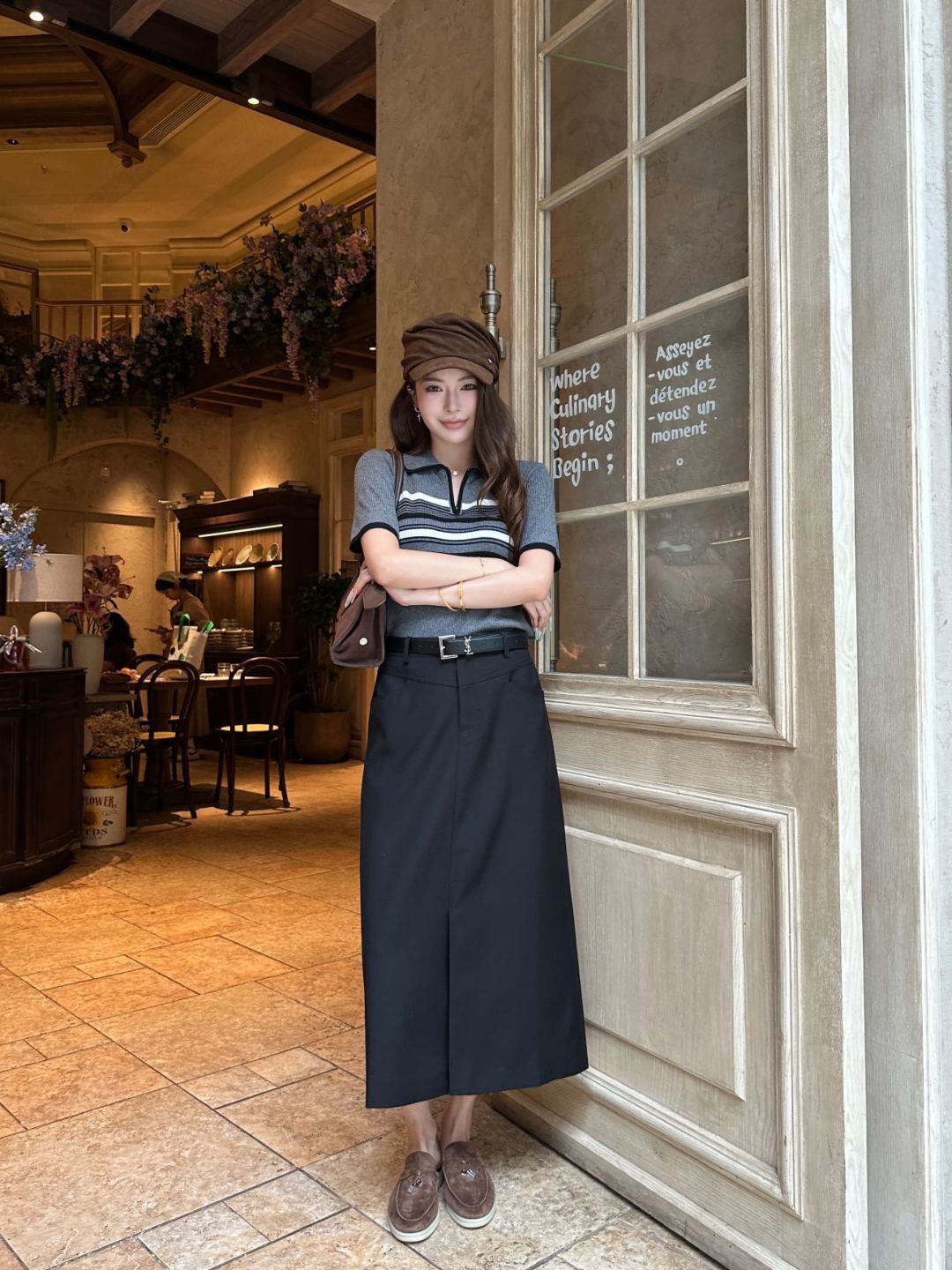 Sain 26fw belted skirt
