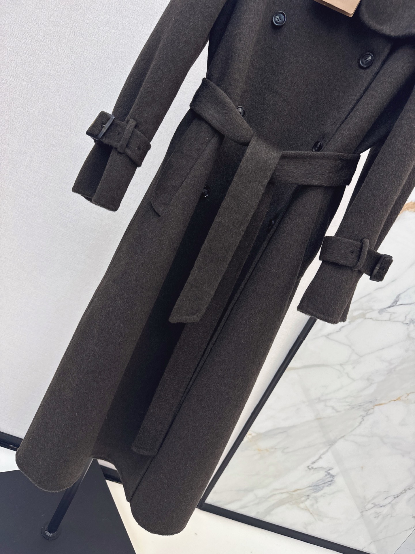 Brun 26fw woolen belted overcoats
