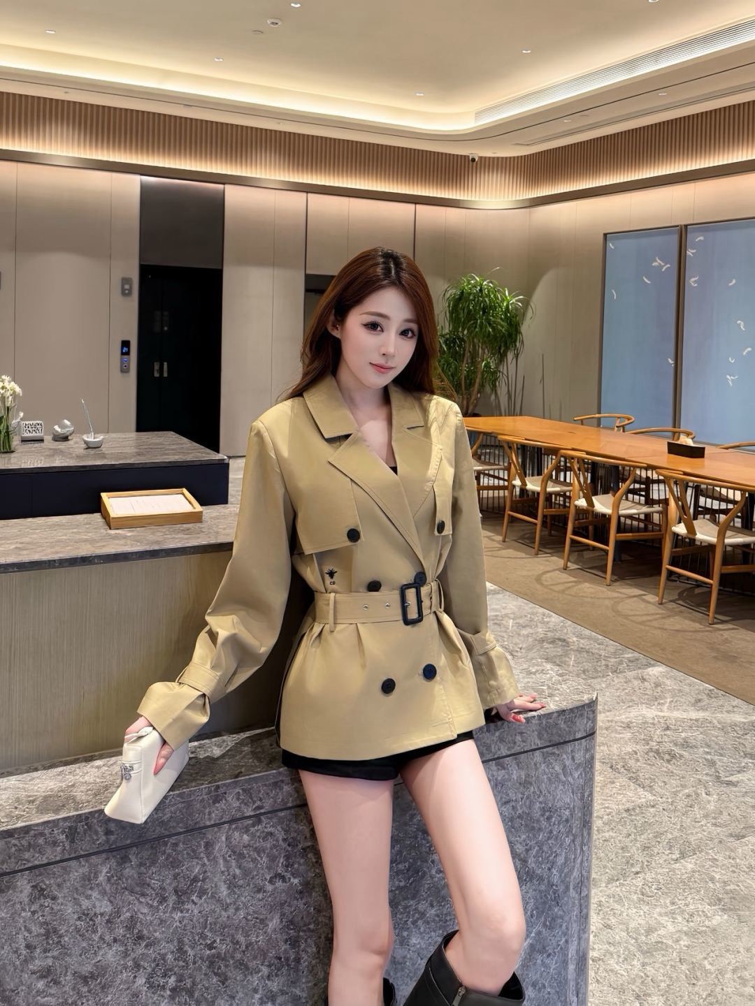 CD 26fw belted trench coats