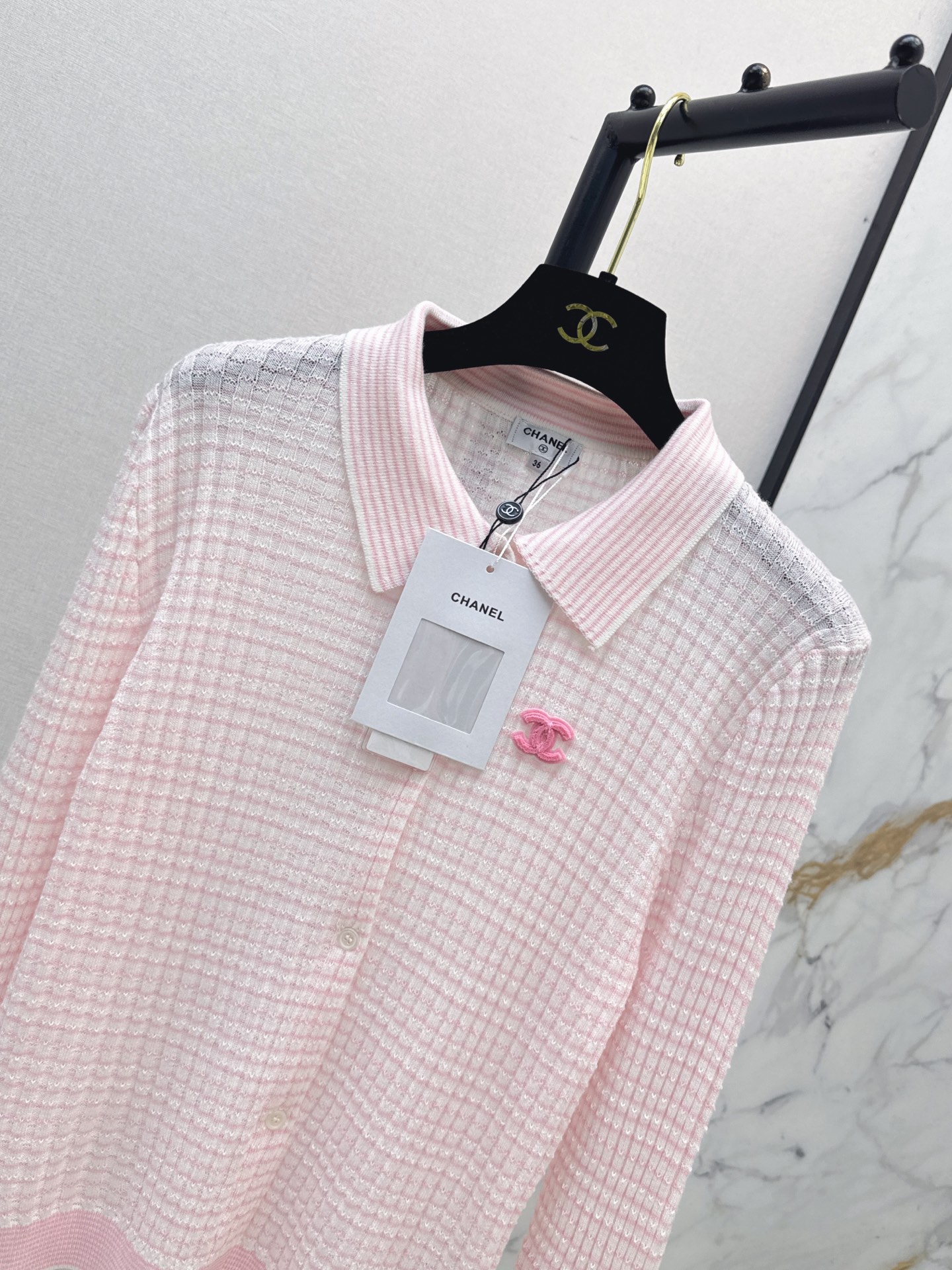 Chan 26fw embroidery knitwear
