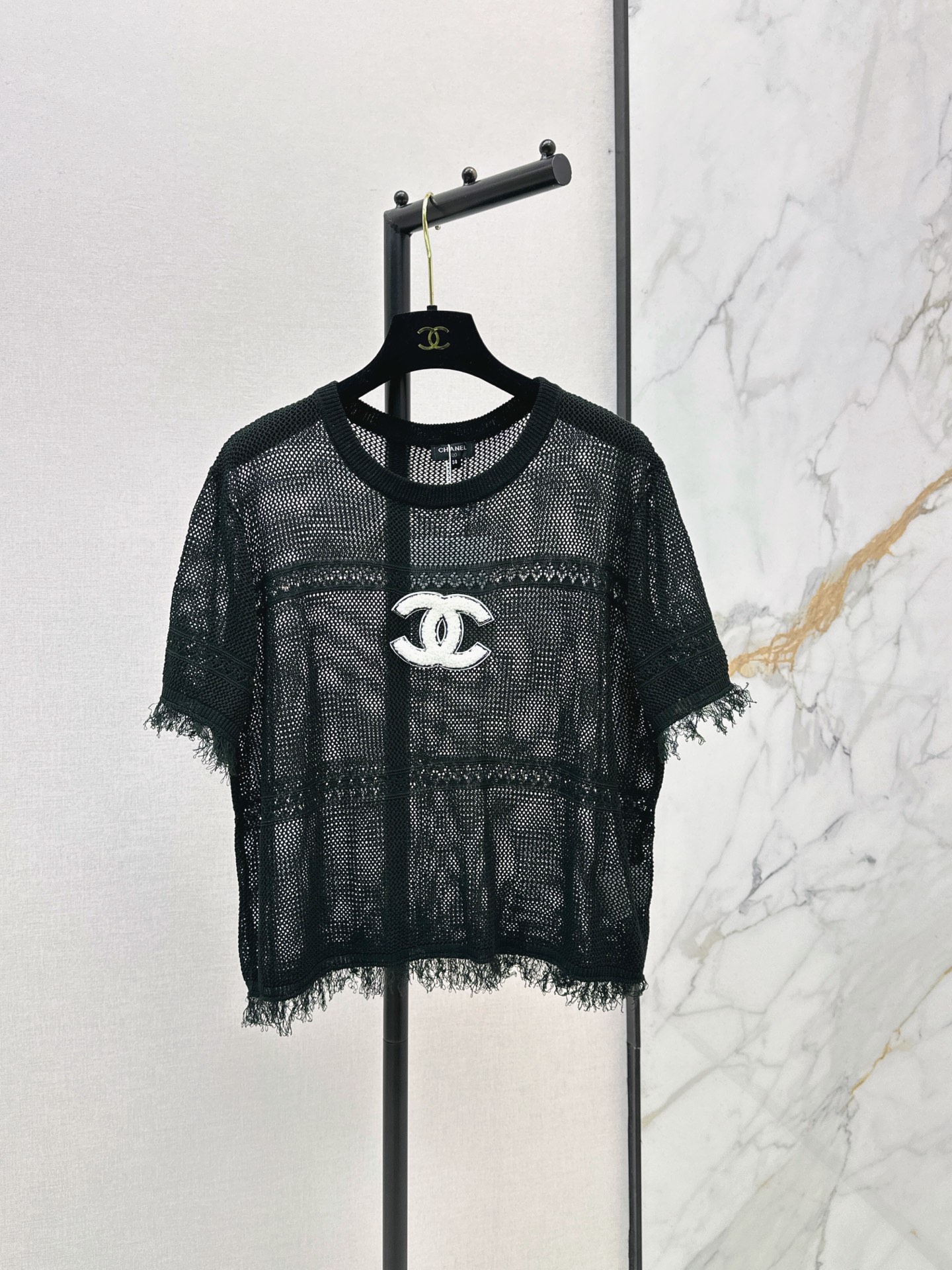 Chan 26fw hollow knitwear