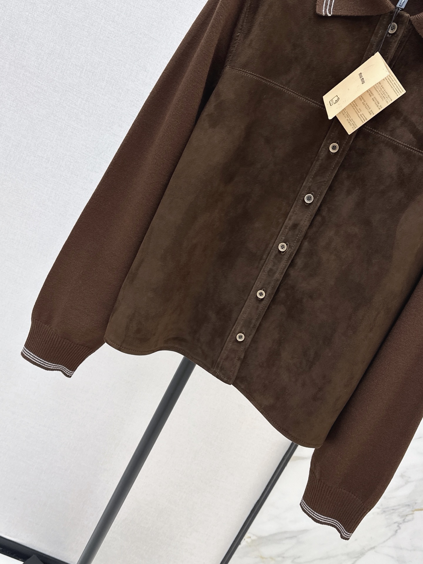 Miu 26fw suede fleece jacket