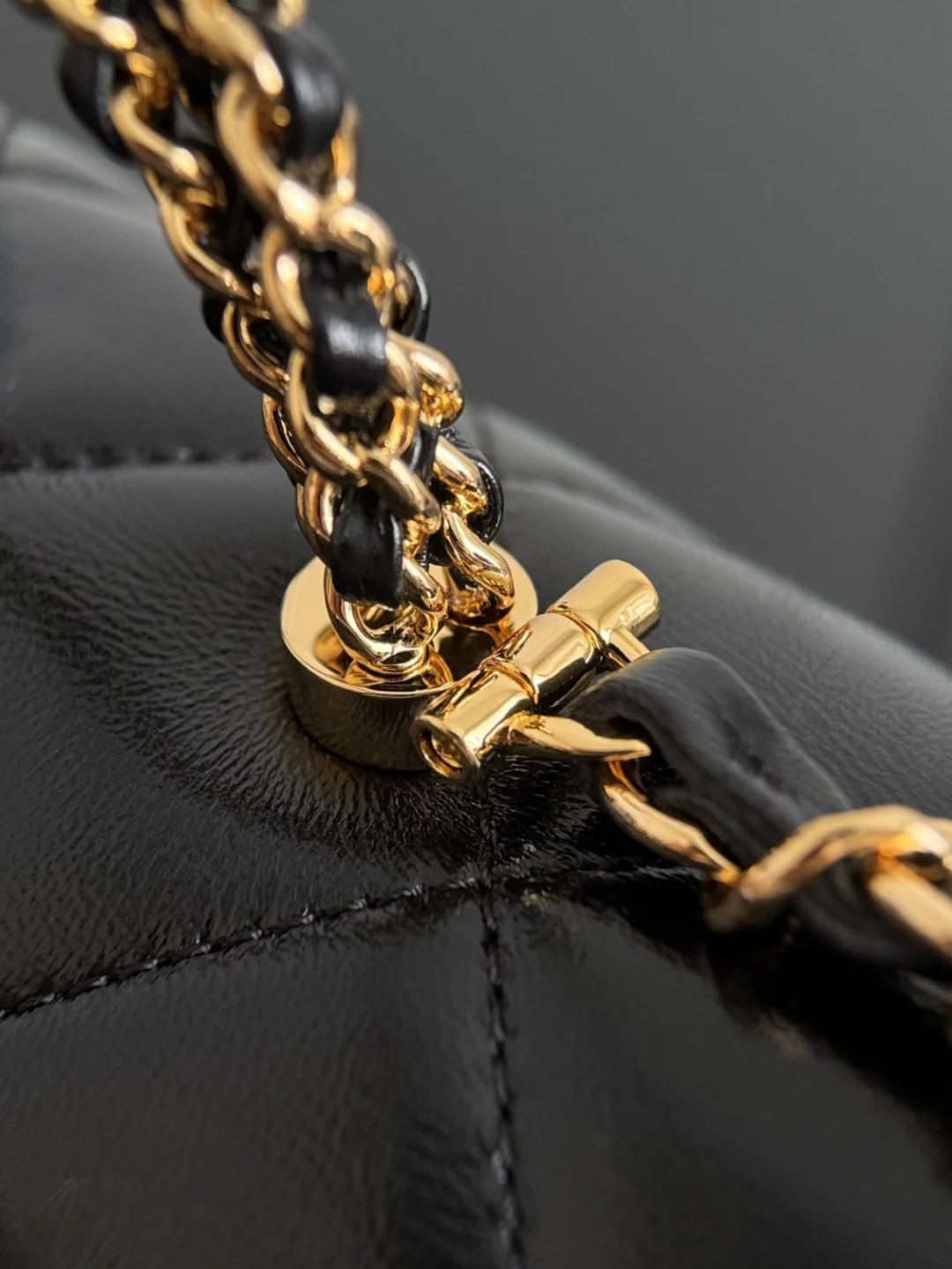 Chan 24B mini flap bag with top handle