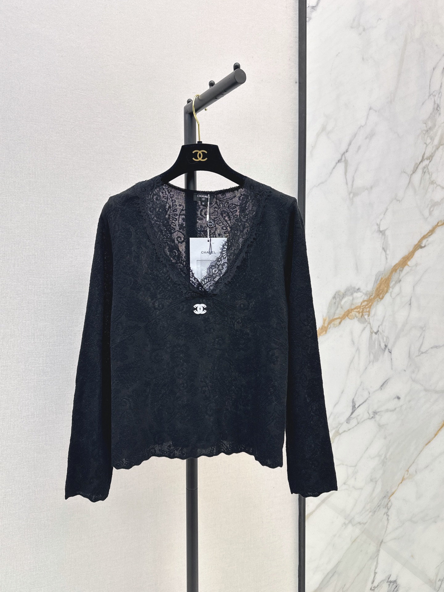 Chan 26fw lace jacquard basic tee