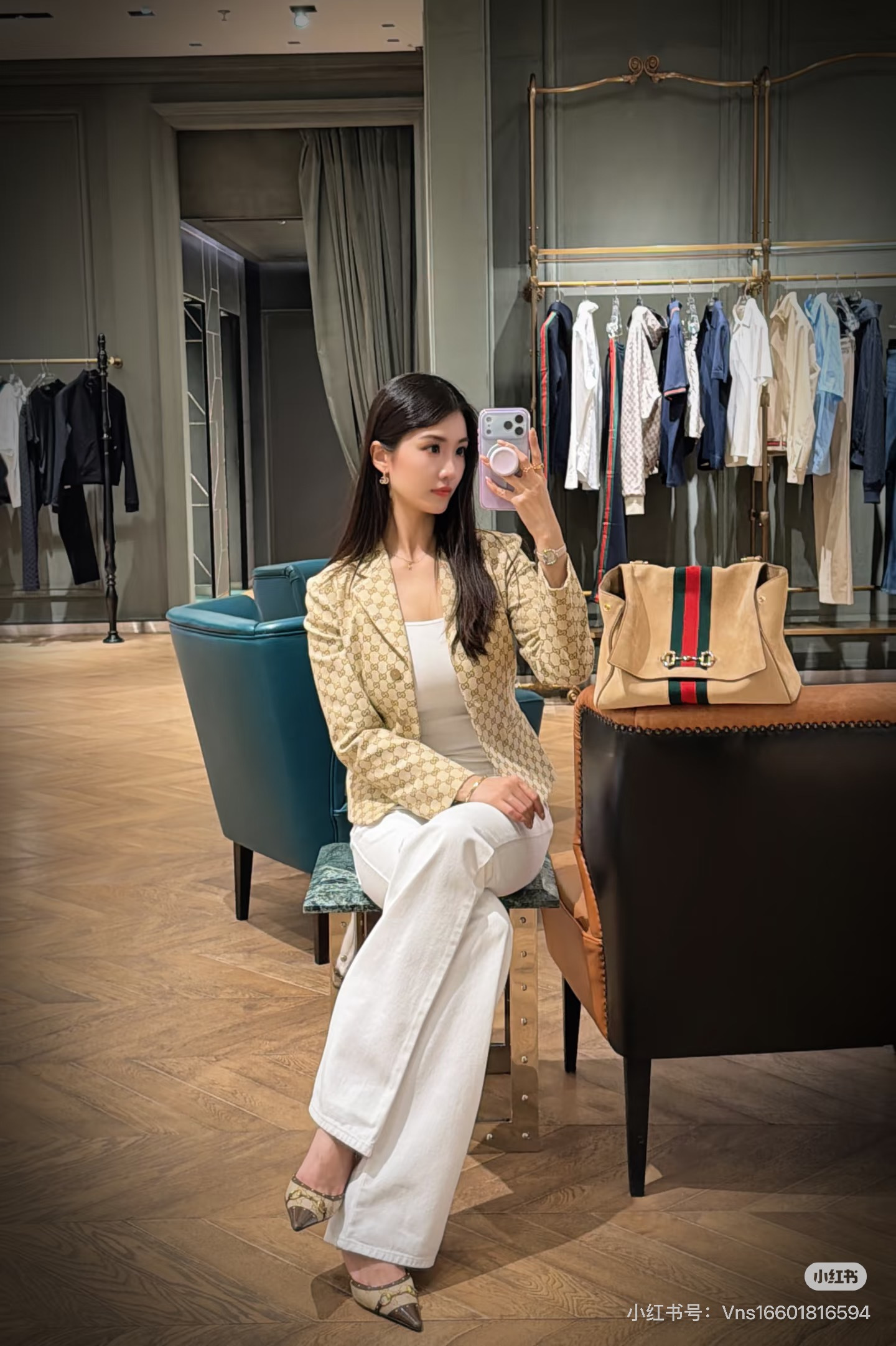 Guc 26fw jacquard blazer