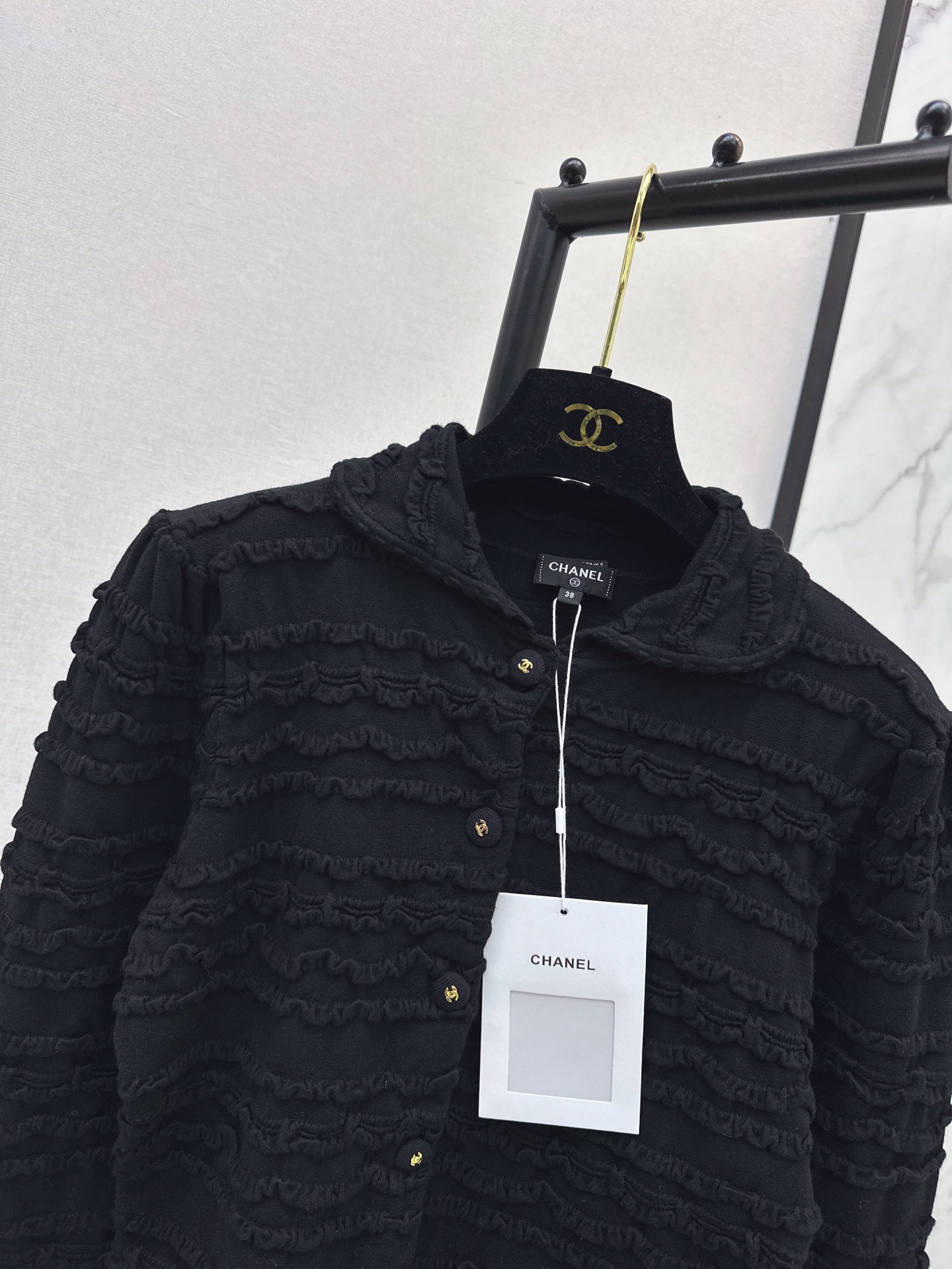 Chan 26fw ruffle cardigan