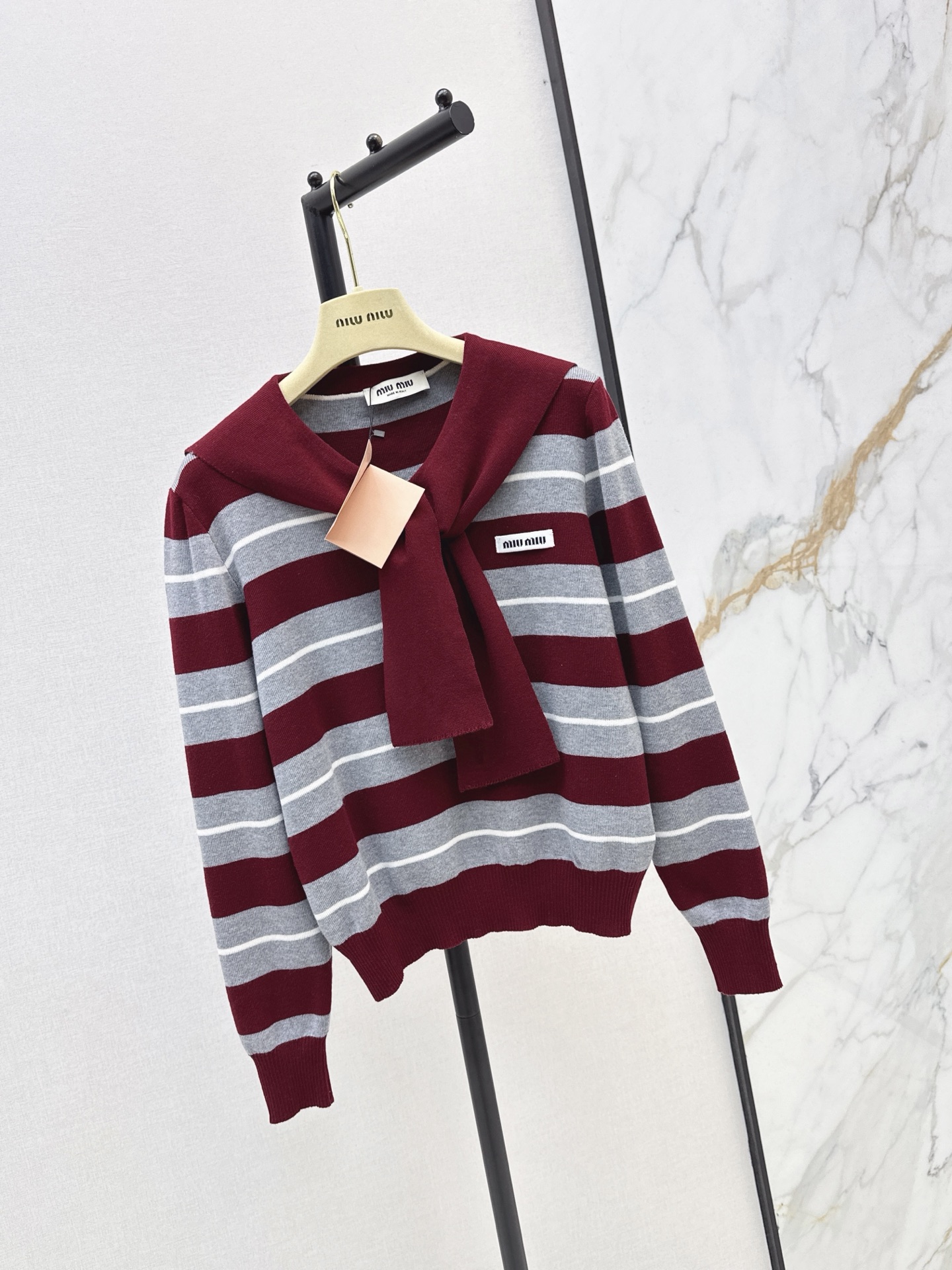 Miu 26fw stripe knitwear