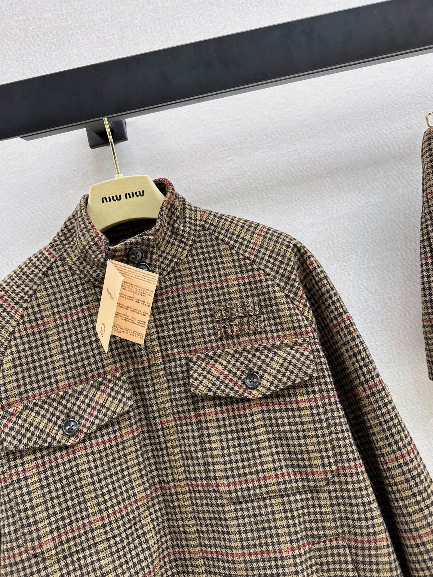 Miu 26fw houndstooth jacket