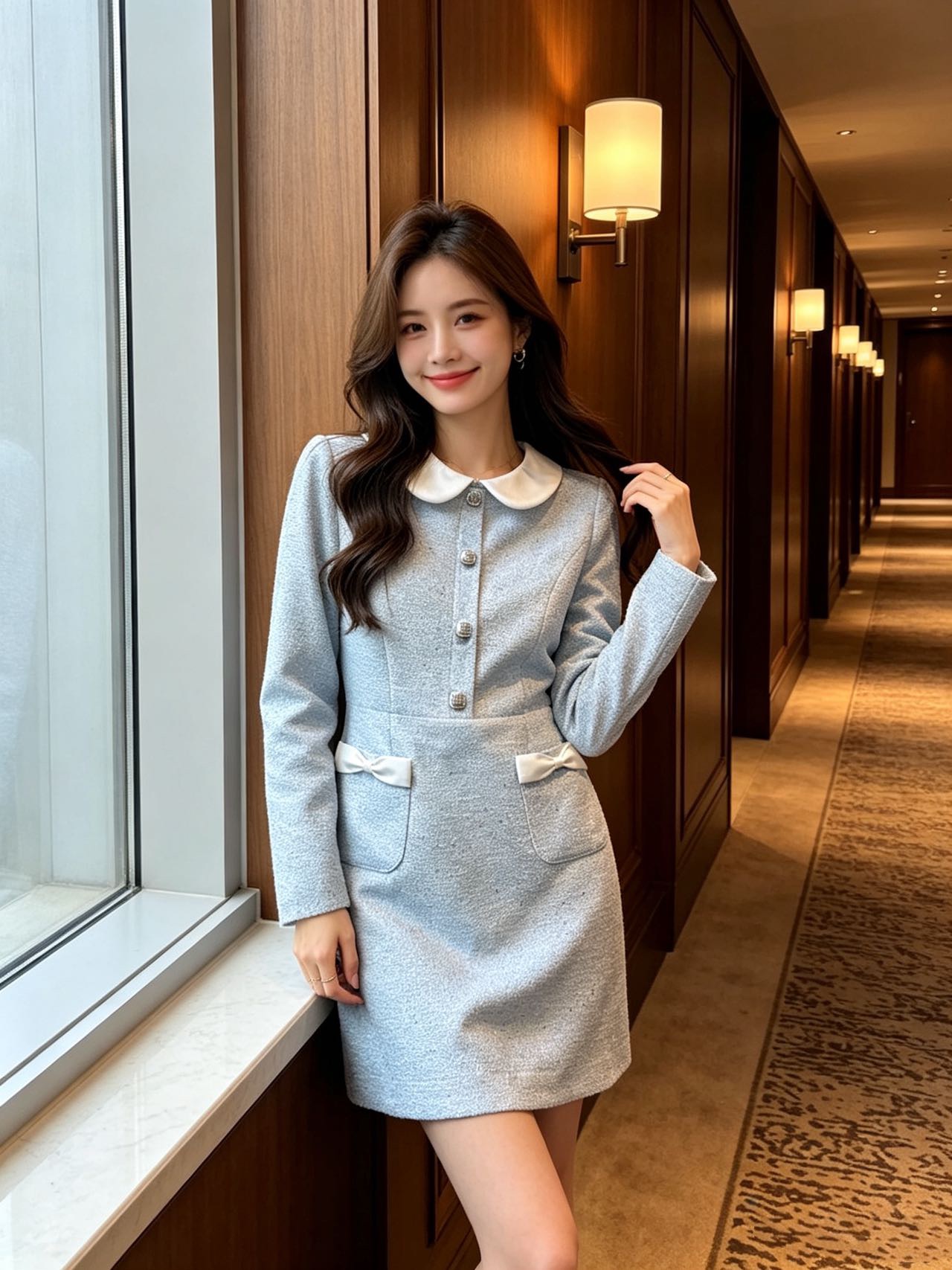 Chan 26fw tweed dress