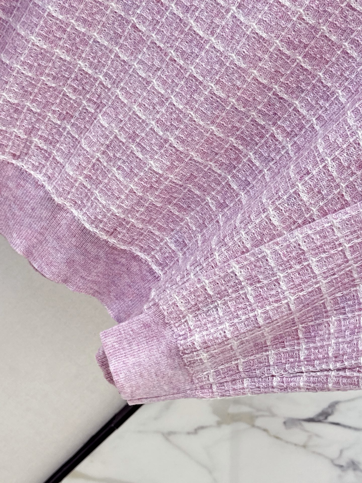 Chan 26fw check jacquard sweater