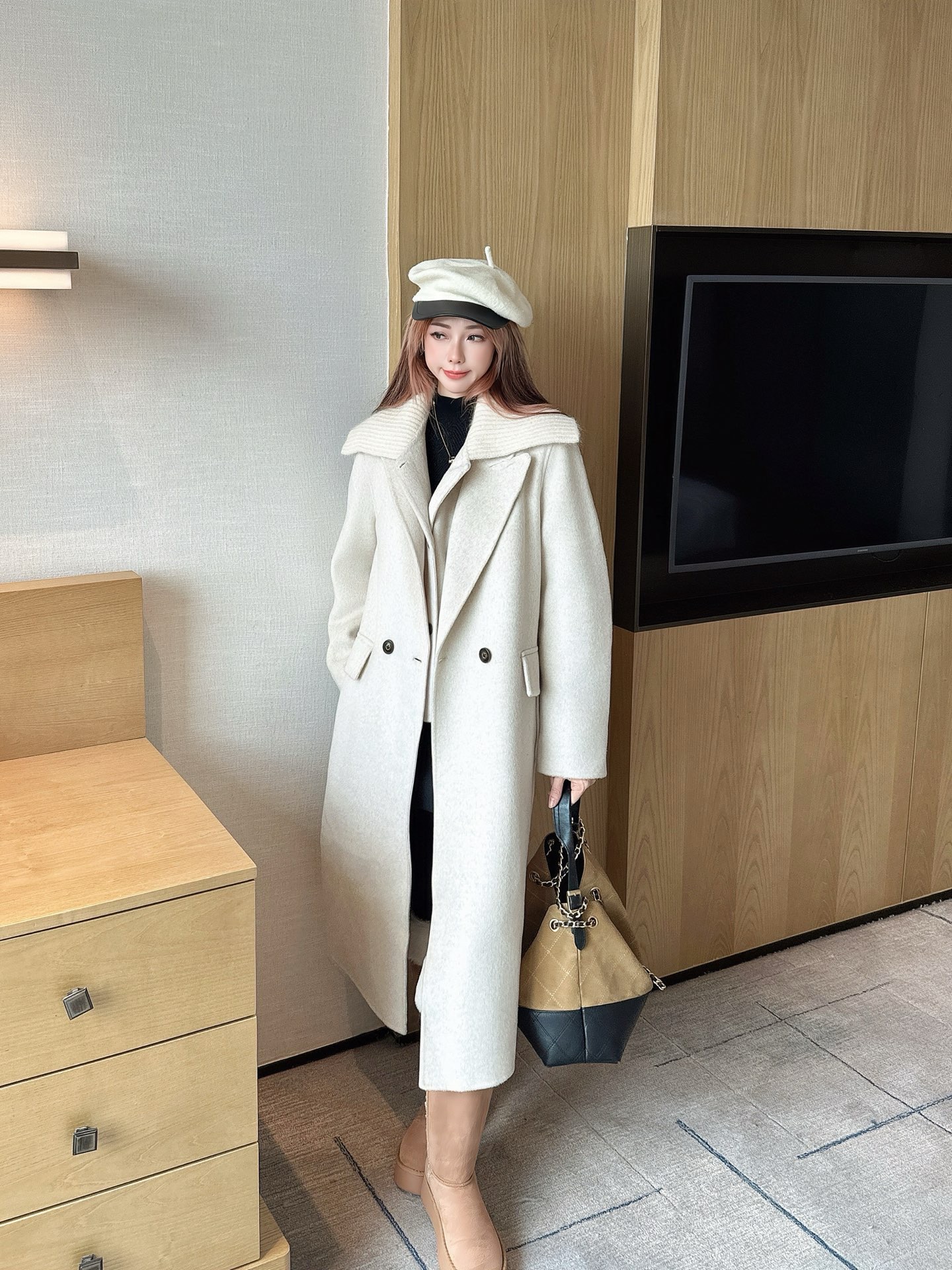 Max 26fw cropped vest overcoats sets