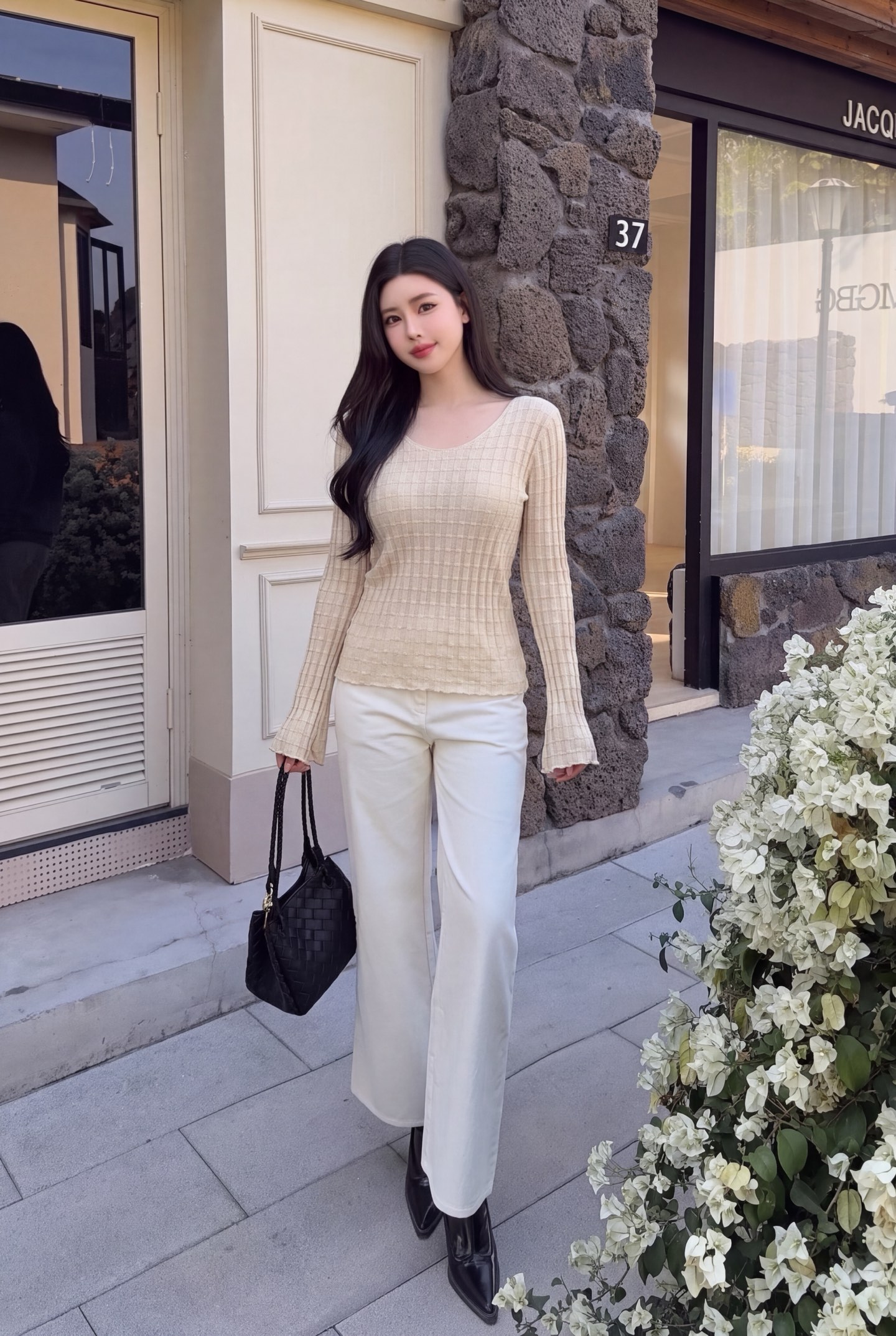 Brun 26fw slim-fit knitwear