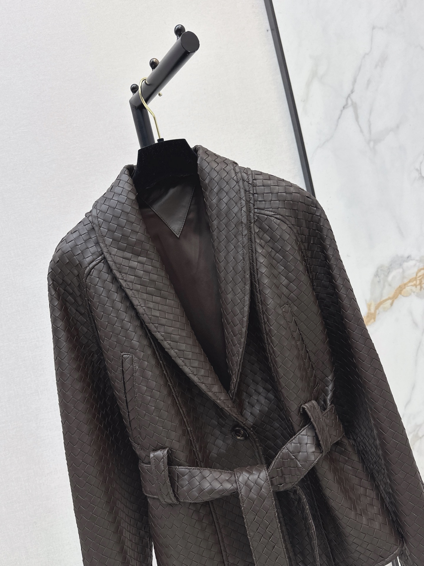 Bott 26ssbelted leather jacket
