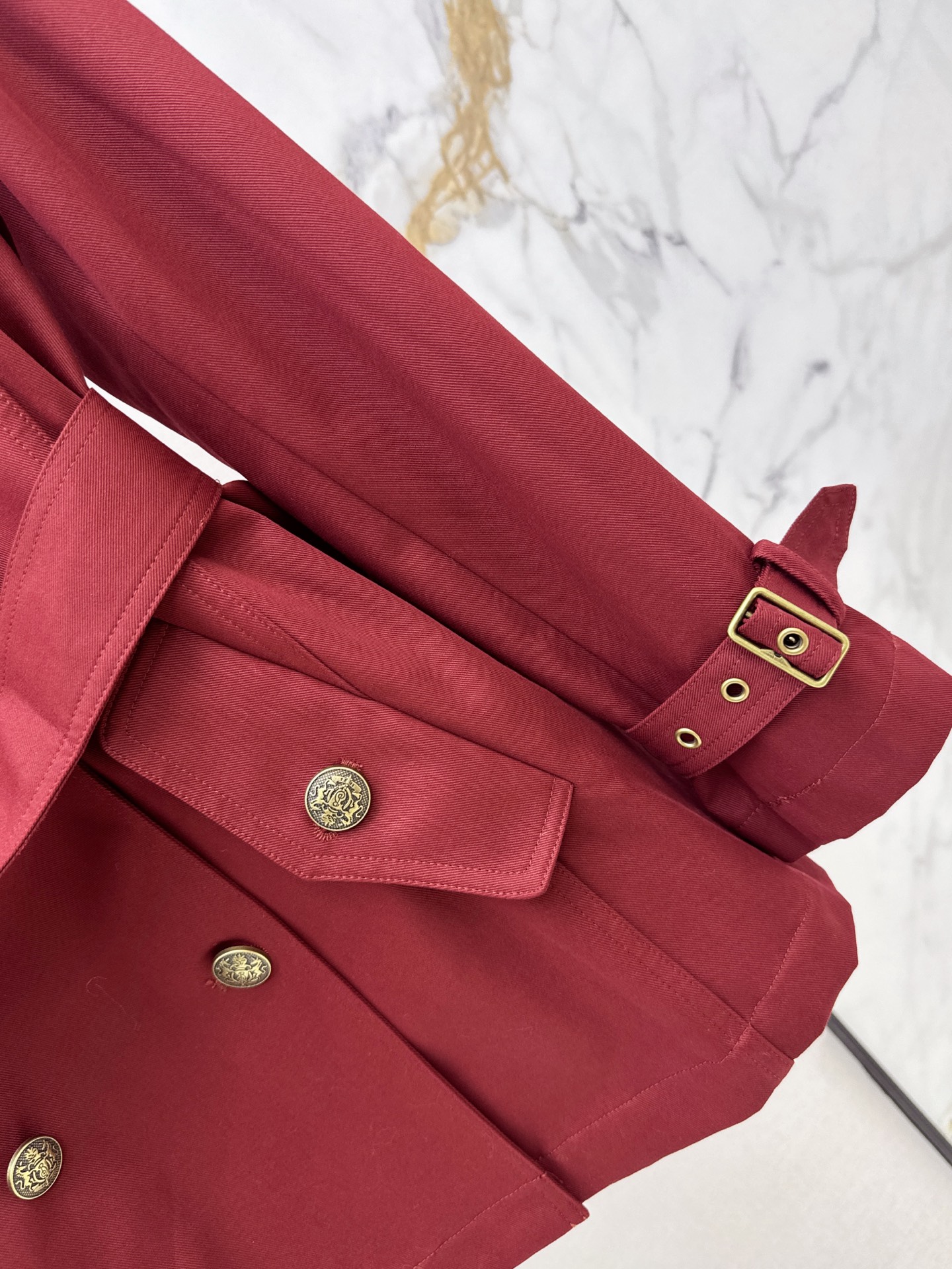 Bur 26fw hooded cropped trench coats