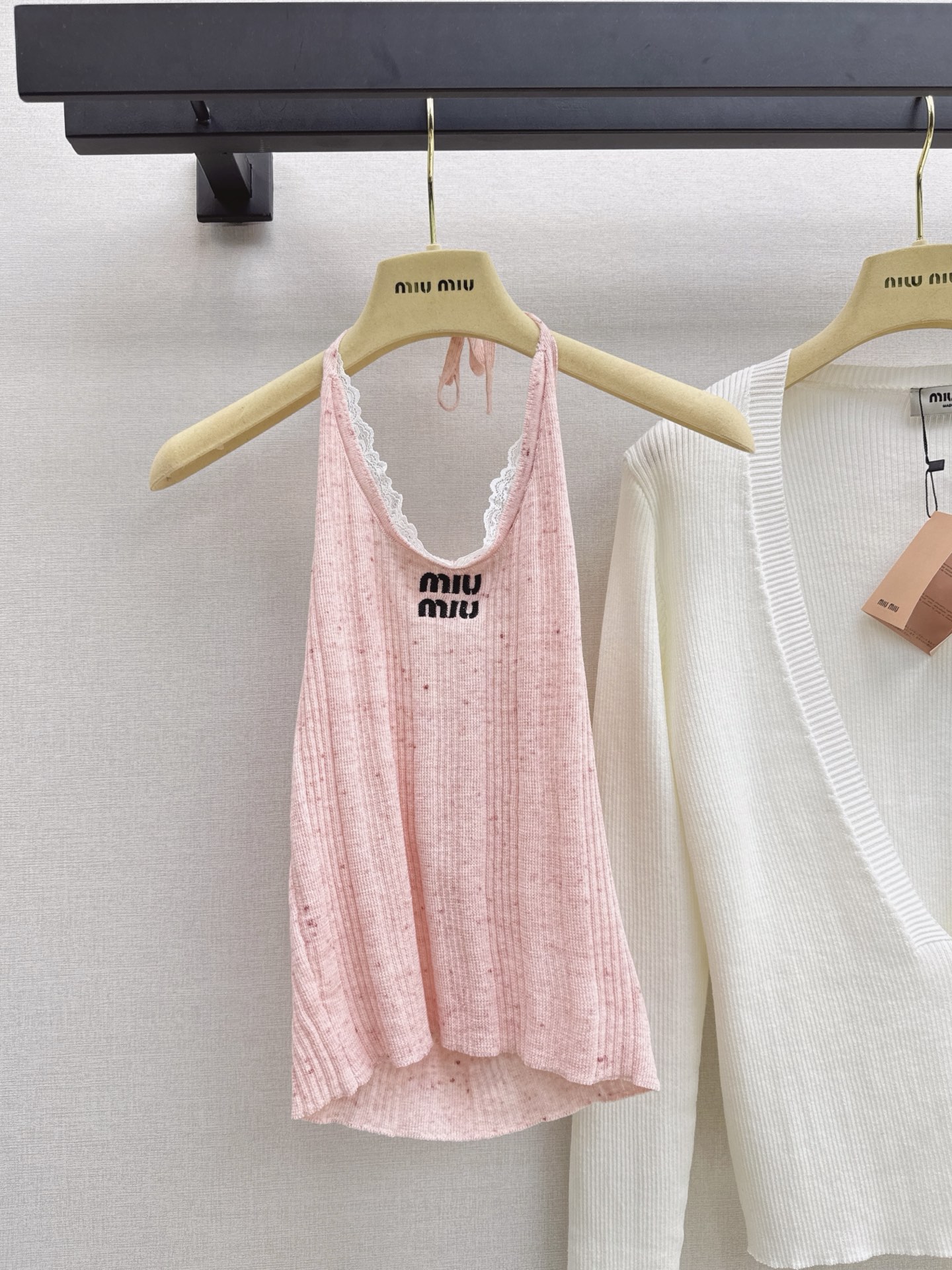 Miu 26fw knit camisole knit sweater sets