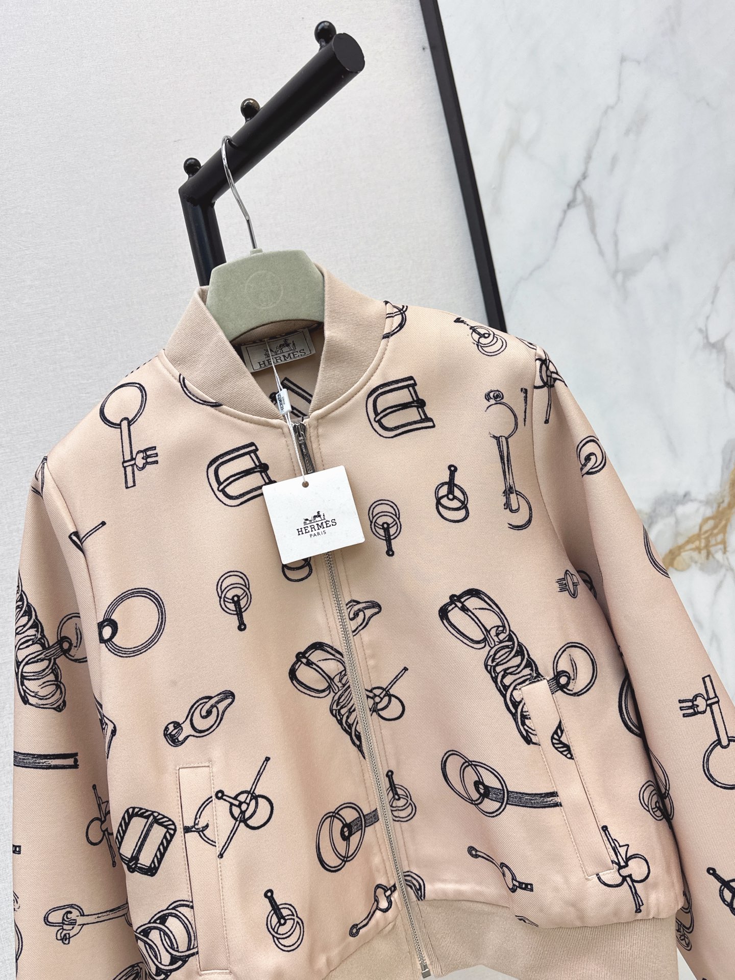 Her 26fw print zipper jacket