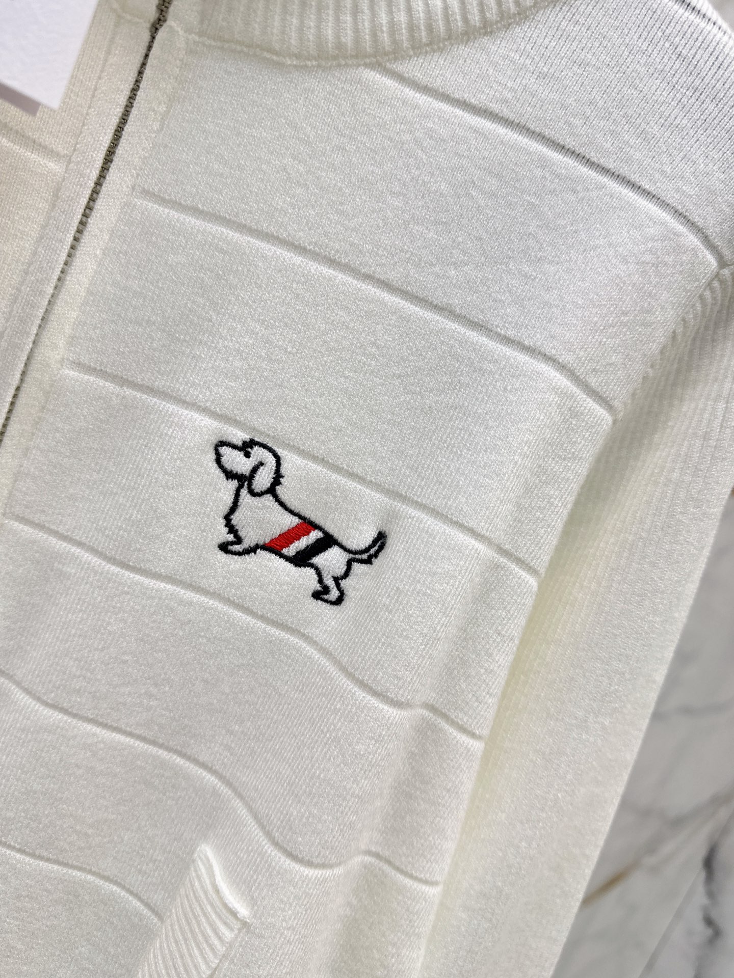 Thom 26fw embroidery knit cardigan