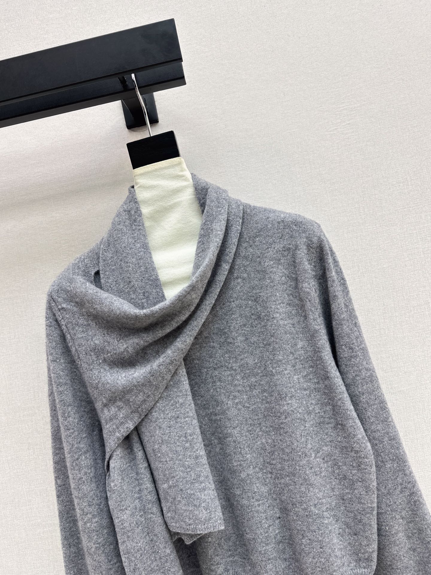 Row 26fw draped scarf-neck knit sweater