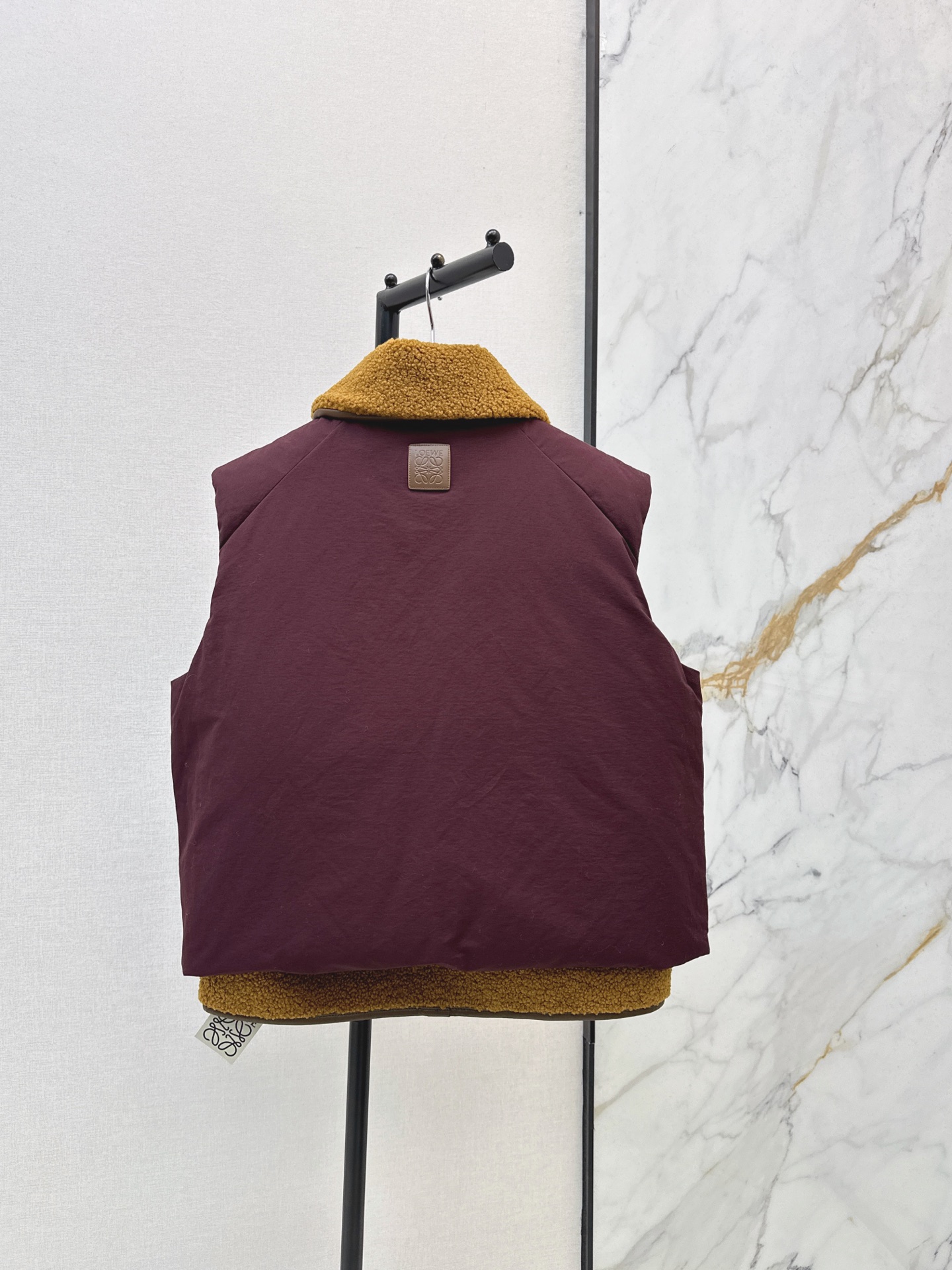 Loe 26fw tweed-fleece down vest
