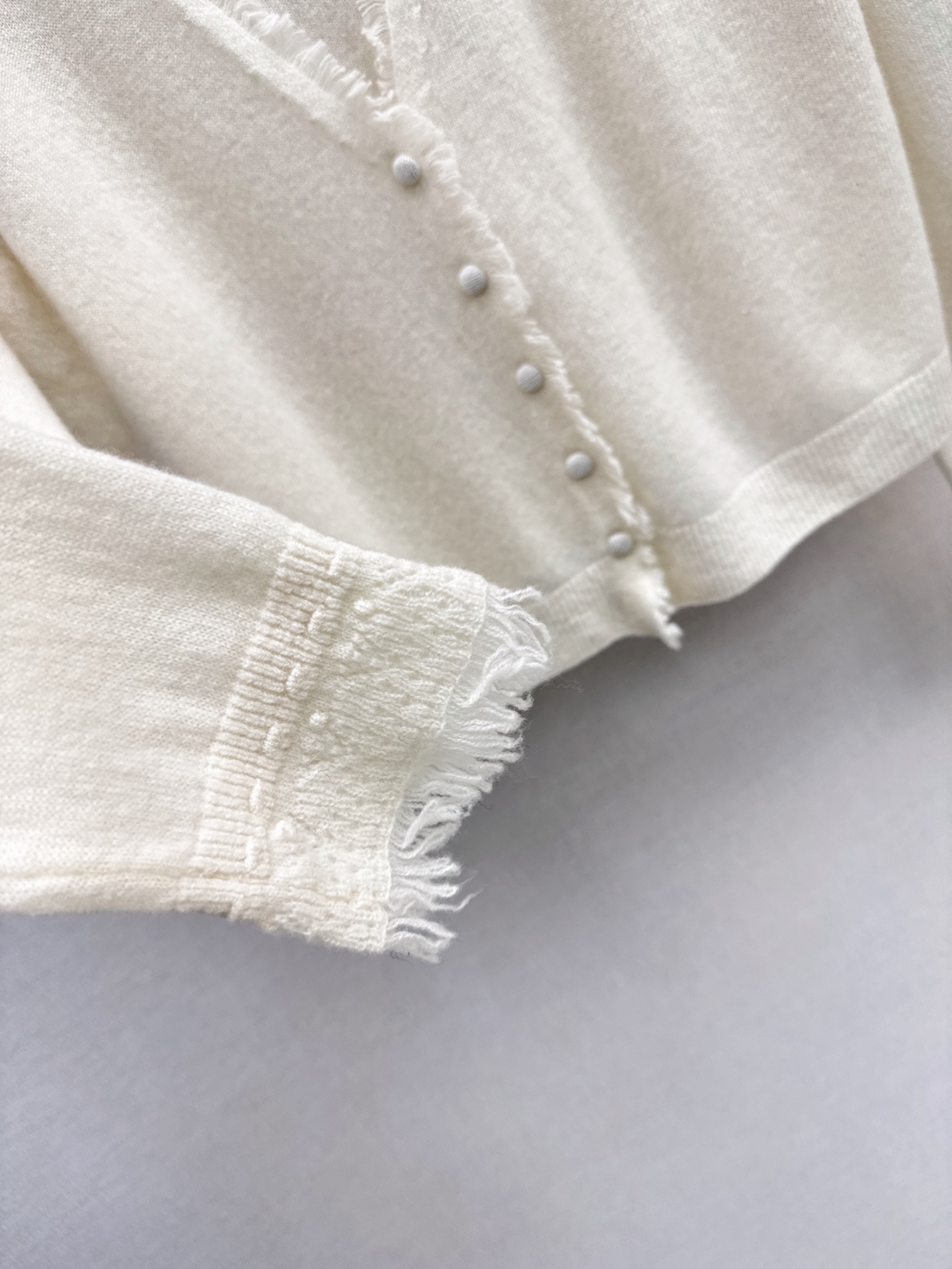 ES 26fw lace contract wool cardigan