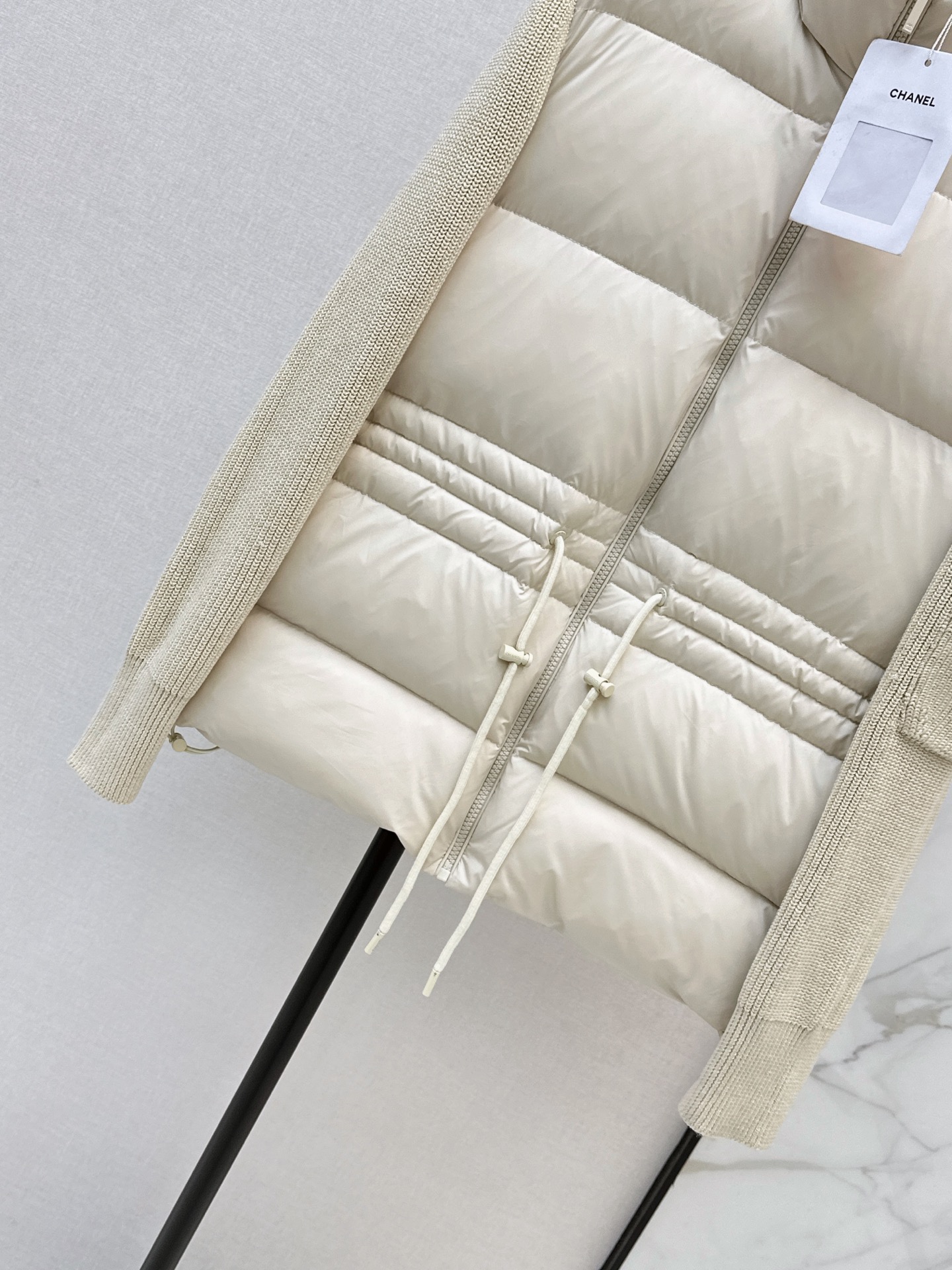 Chan 26fw wool contract drawstring down jacket