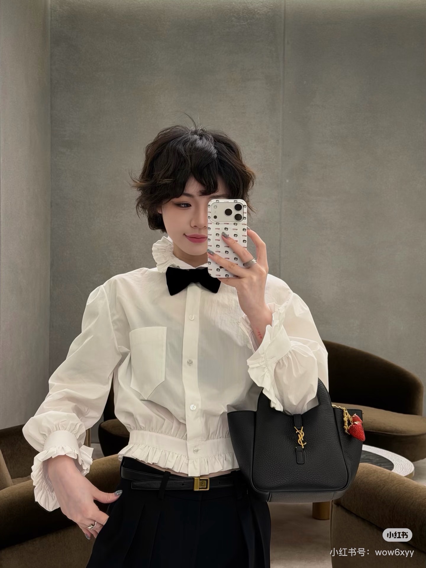 Sain 26fw ruffle shirt