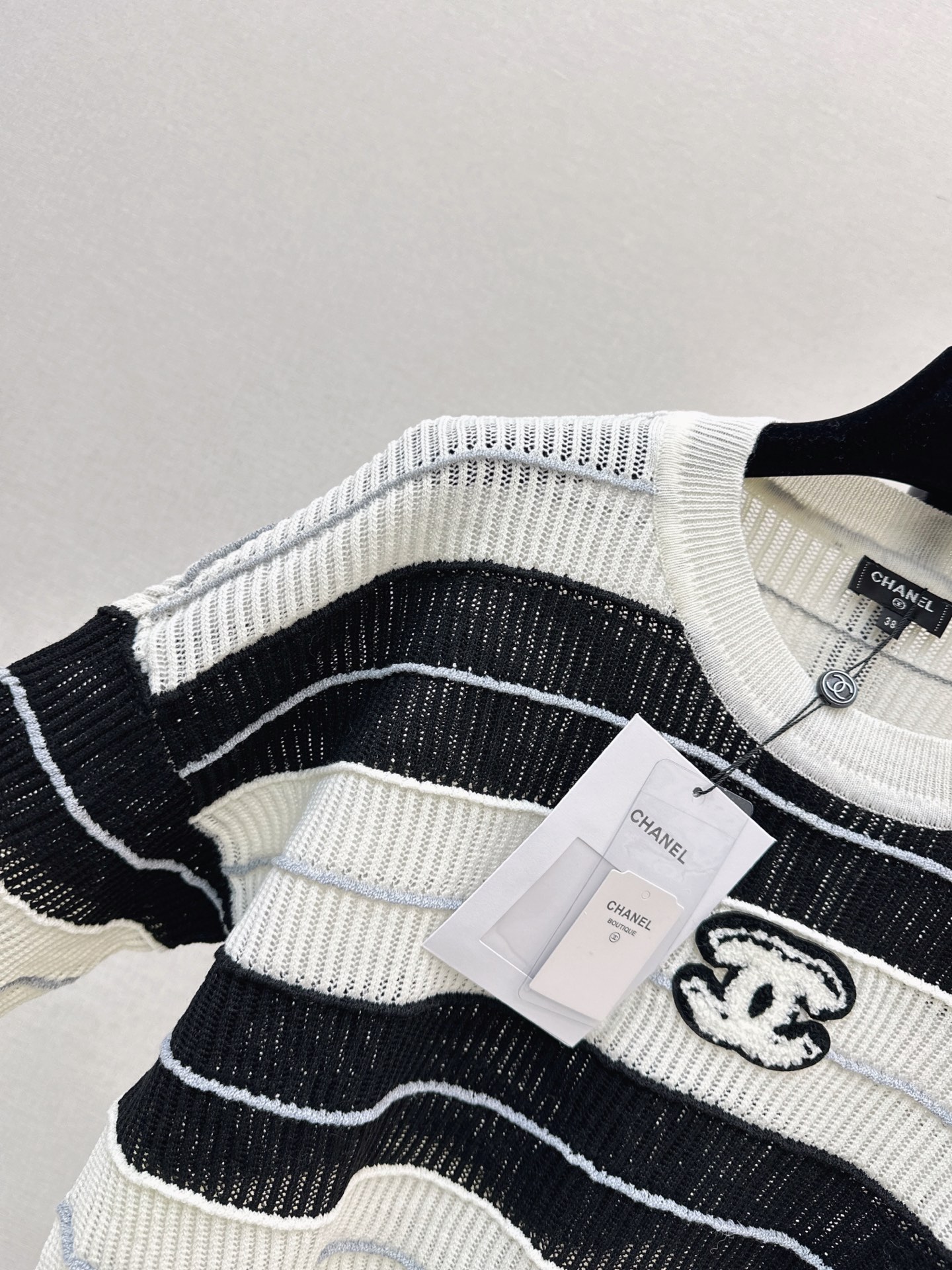 Chan 26fw stripe knit sweater