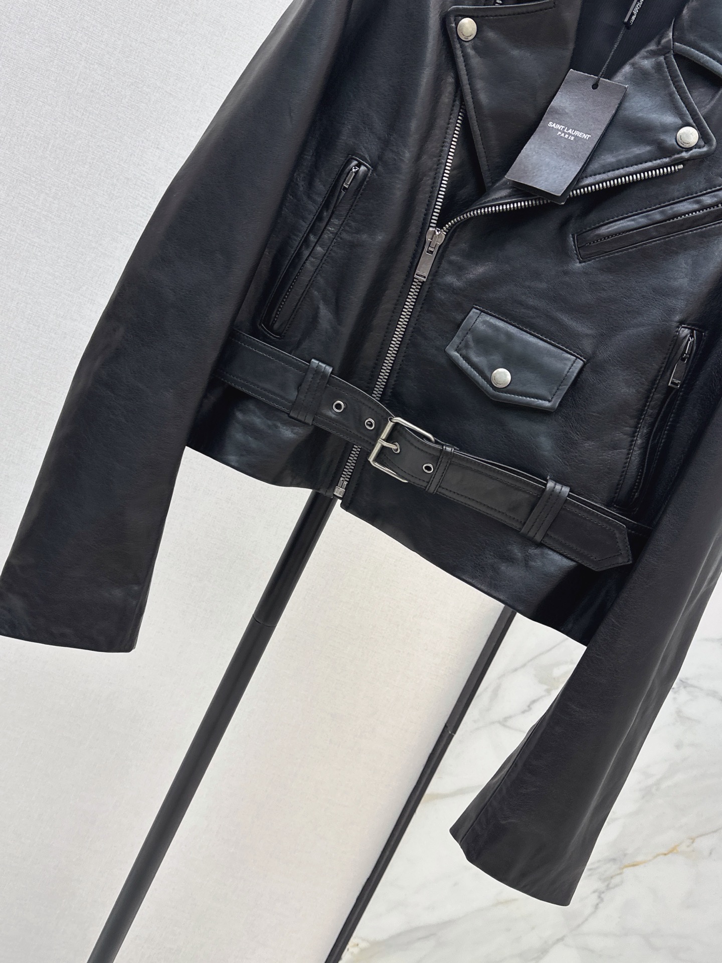 Sain 26fw leather moto jacket