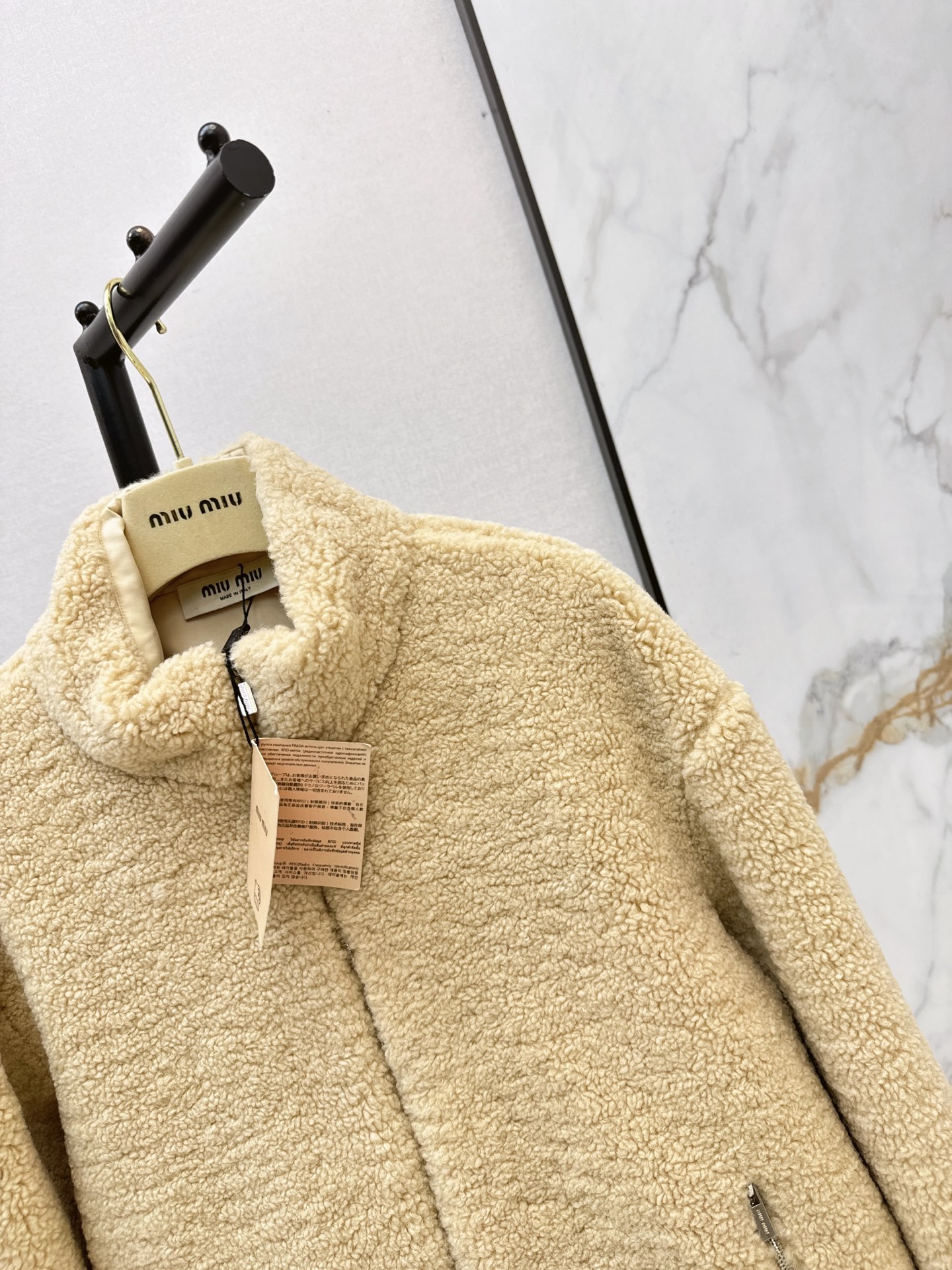 Miu 26fw faux shearling jacket
