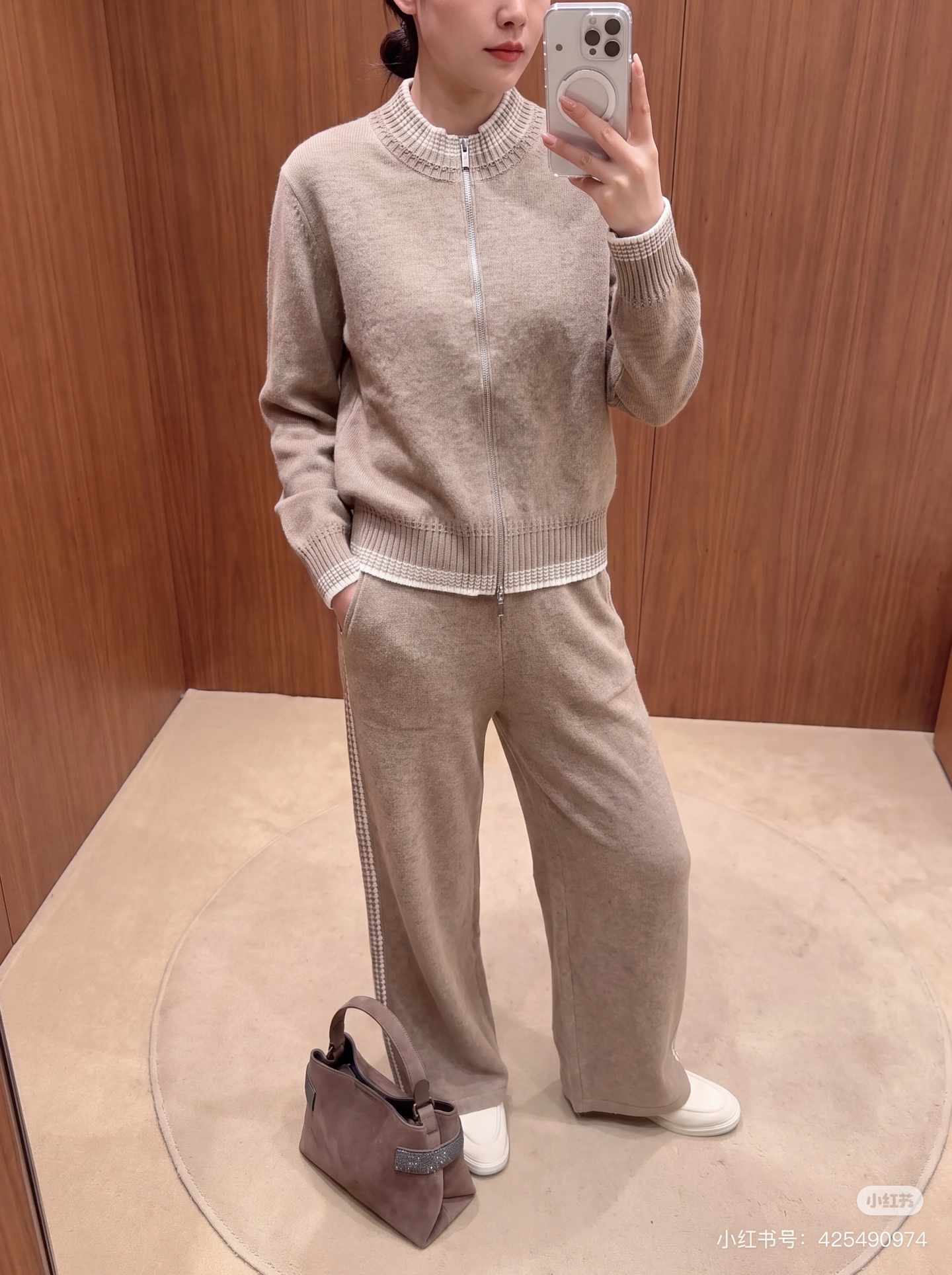 Brun 26fw cashmere cardigan pants set