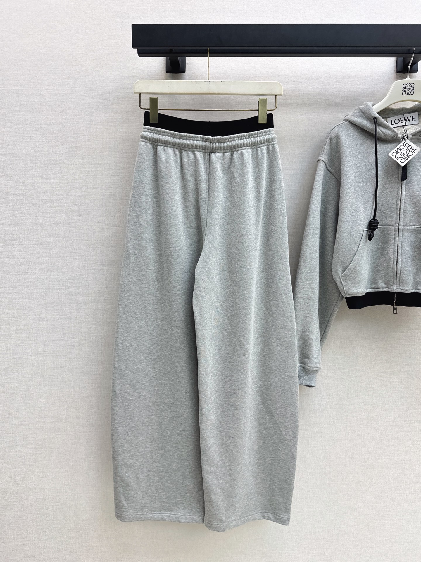 Loe 26fw hooded jacket wide-leg pants sets