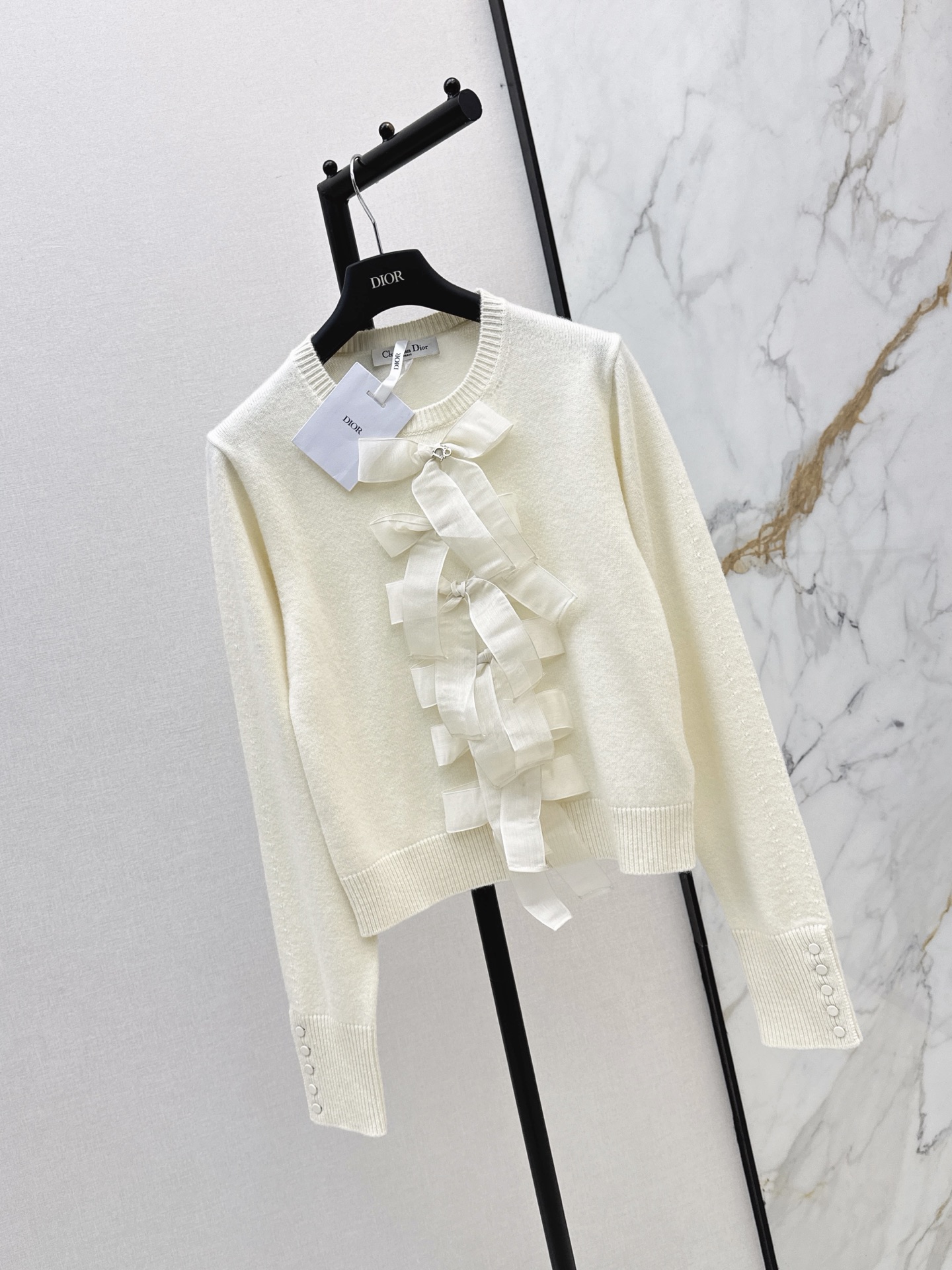 CD 26fw cashmere bow sweater
