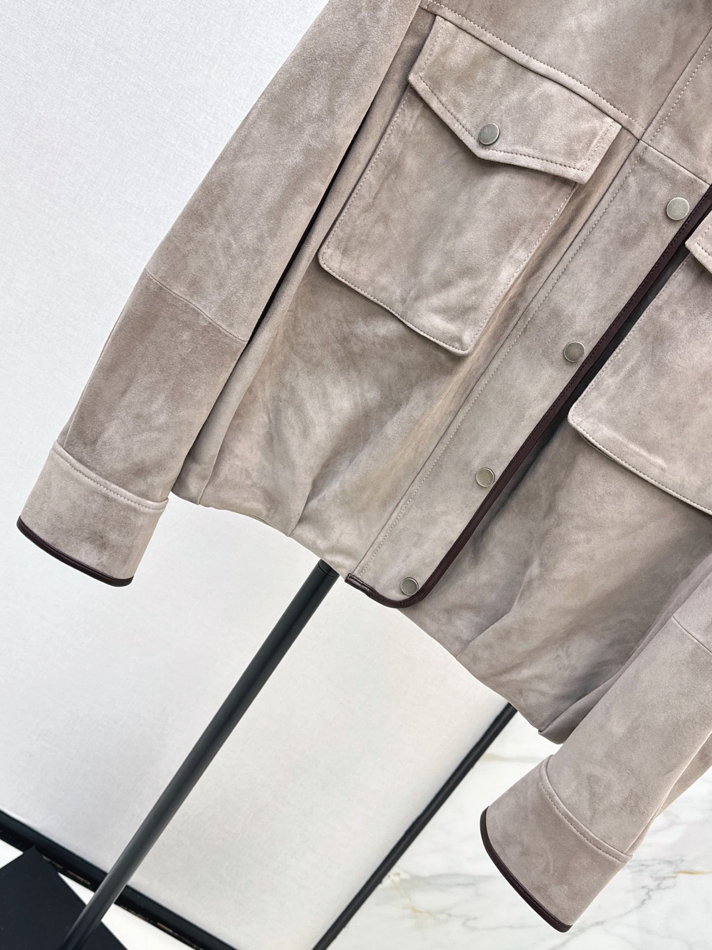 Brun 26fw suede fleece leather jacket