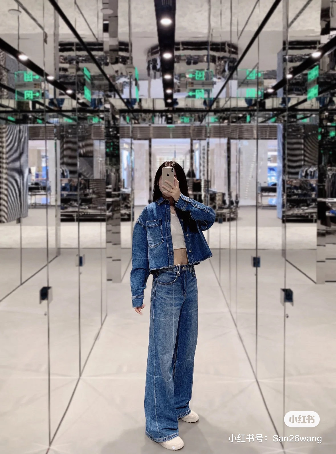 Alex 26fw cropped denim shirt
