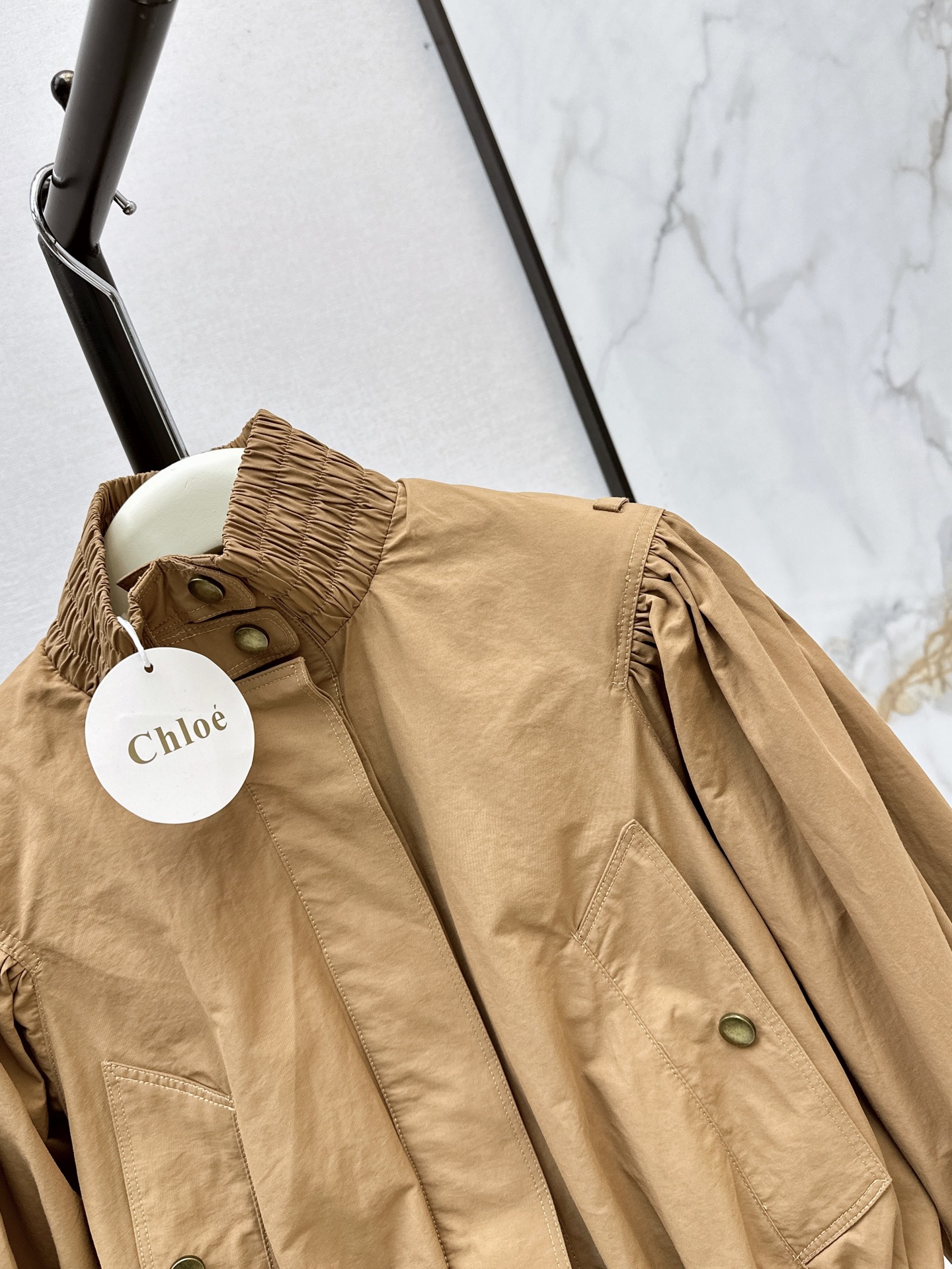 Chol 26fw cropped belted jacket