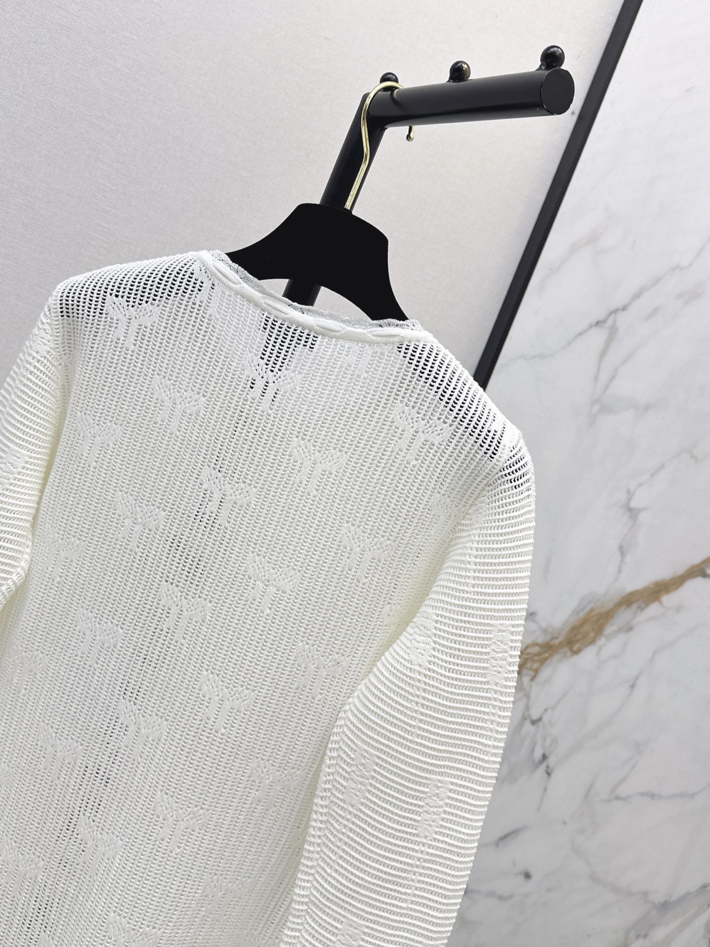 Chan 26fw hollow jacquard knit dress