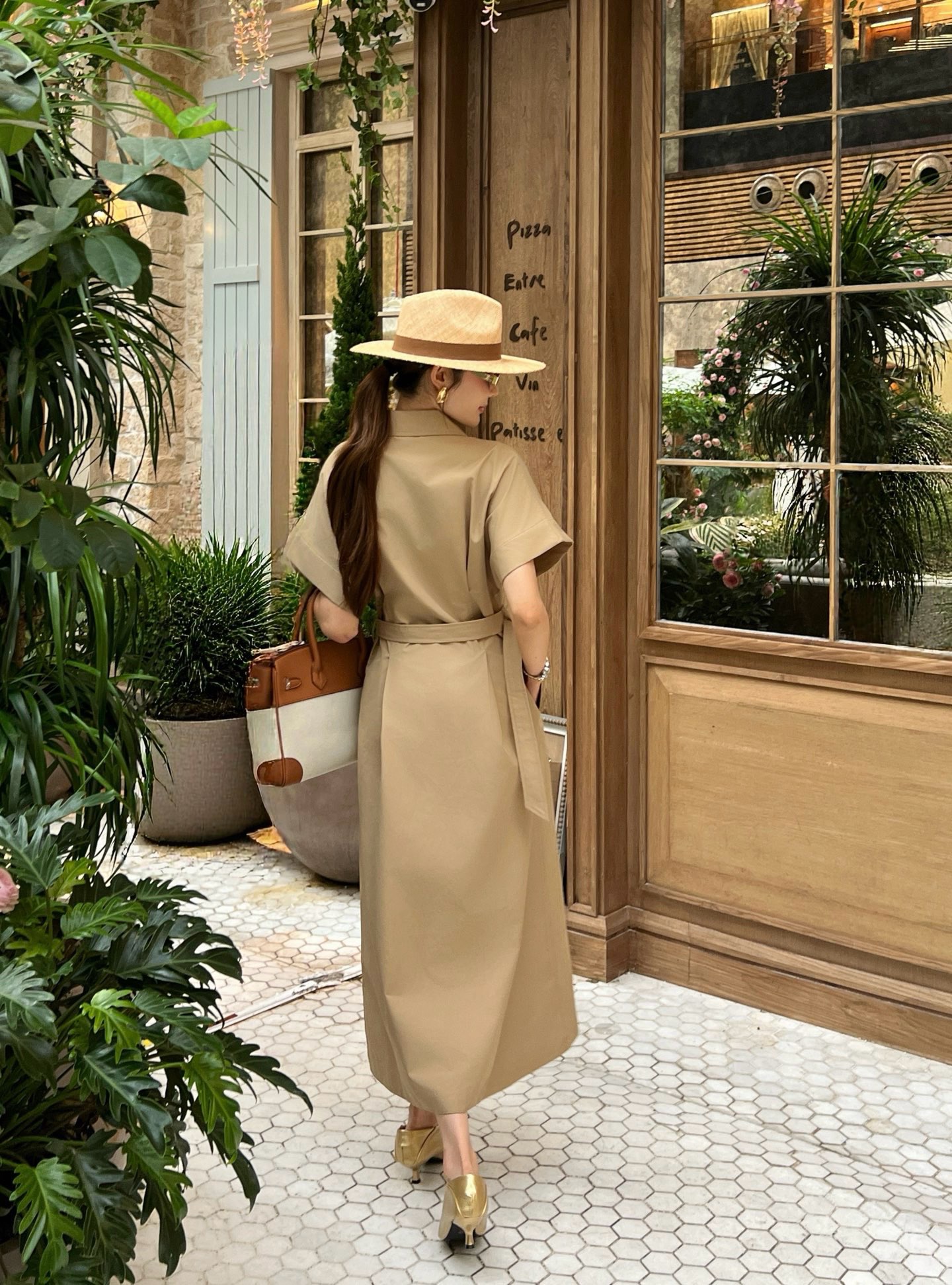 Brun 26ss belted shirt dress