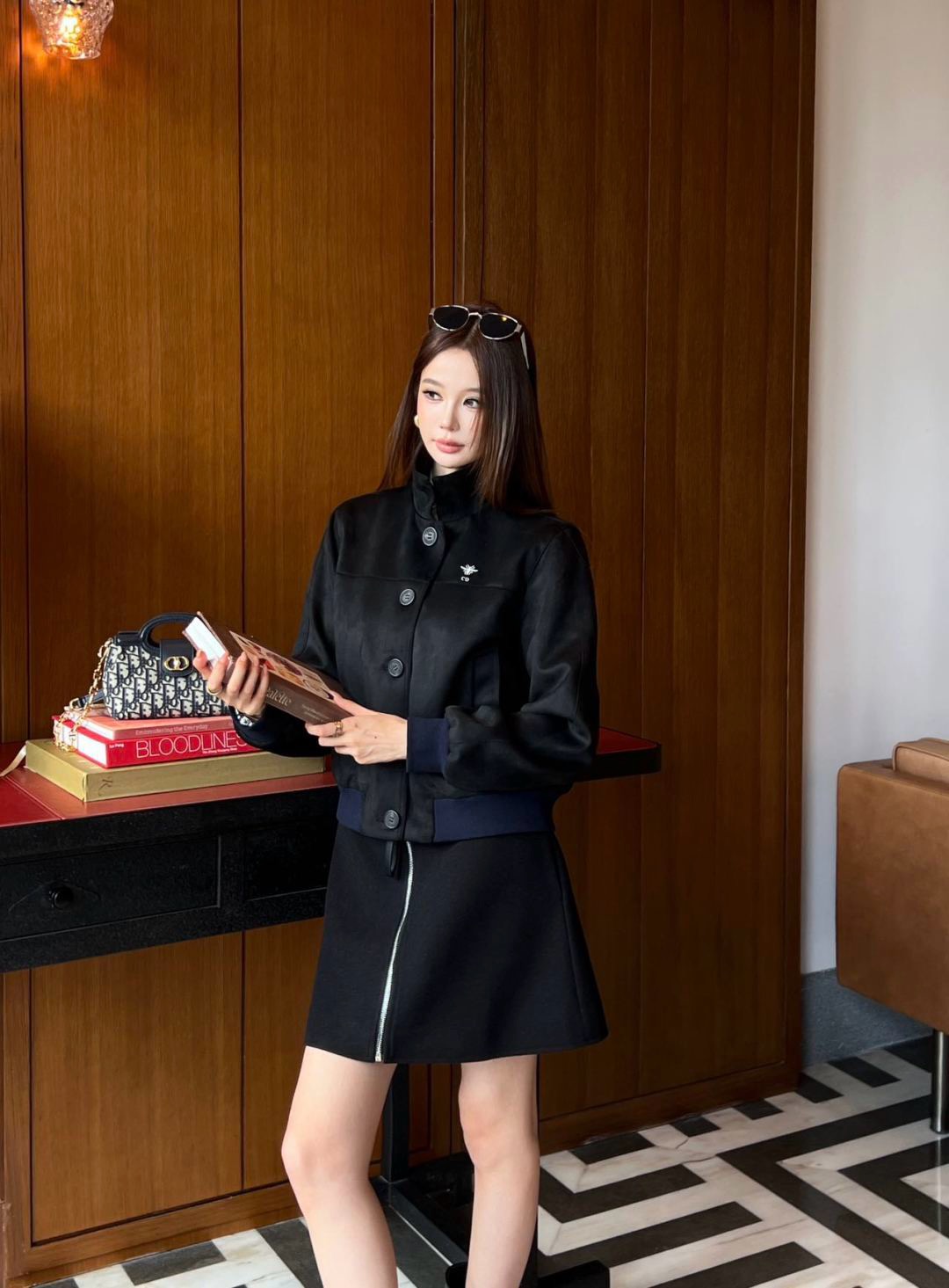 CD 26fw suede fleece zipper jacket