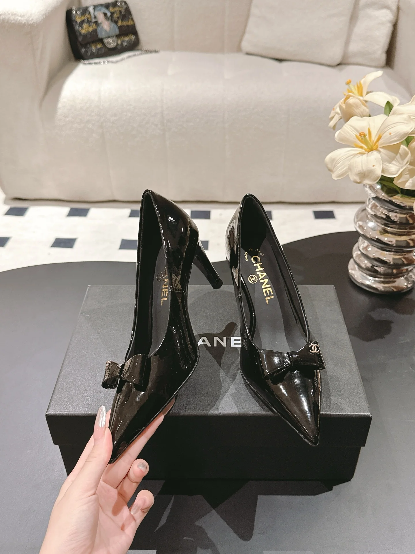 Chan 25fw pointed toe heeels