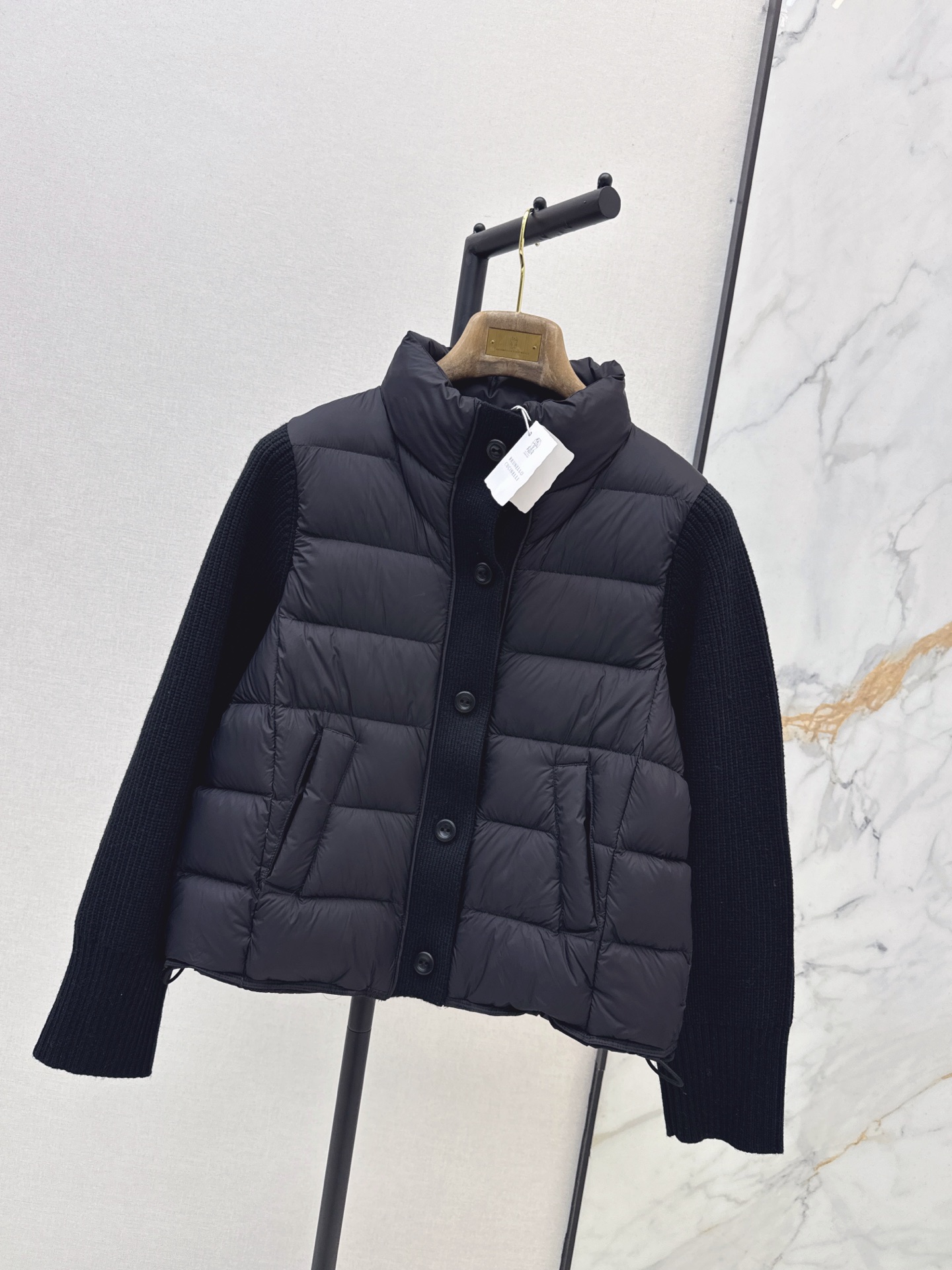 Brun 26fw wool contract down jacket